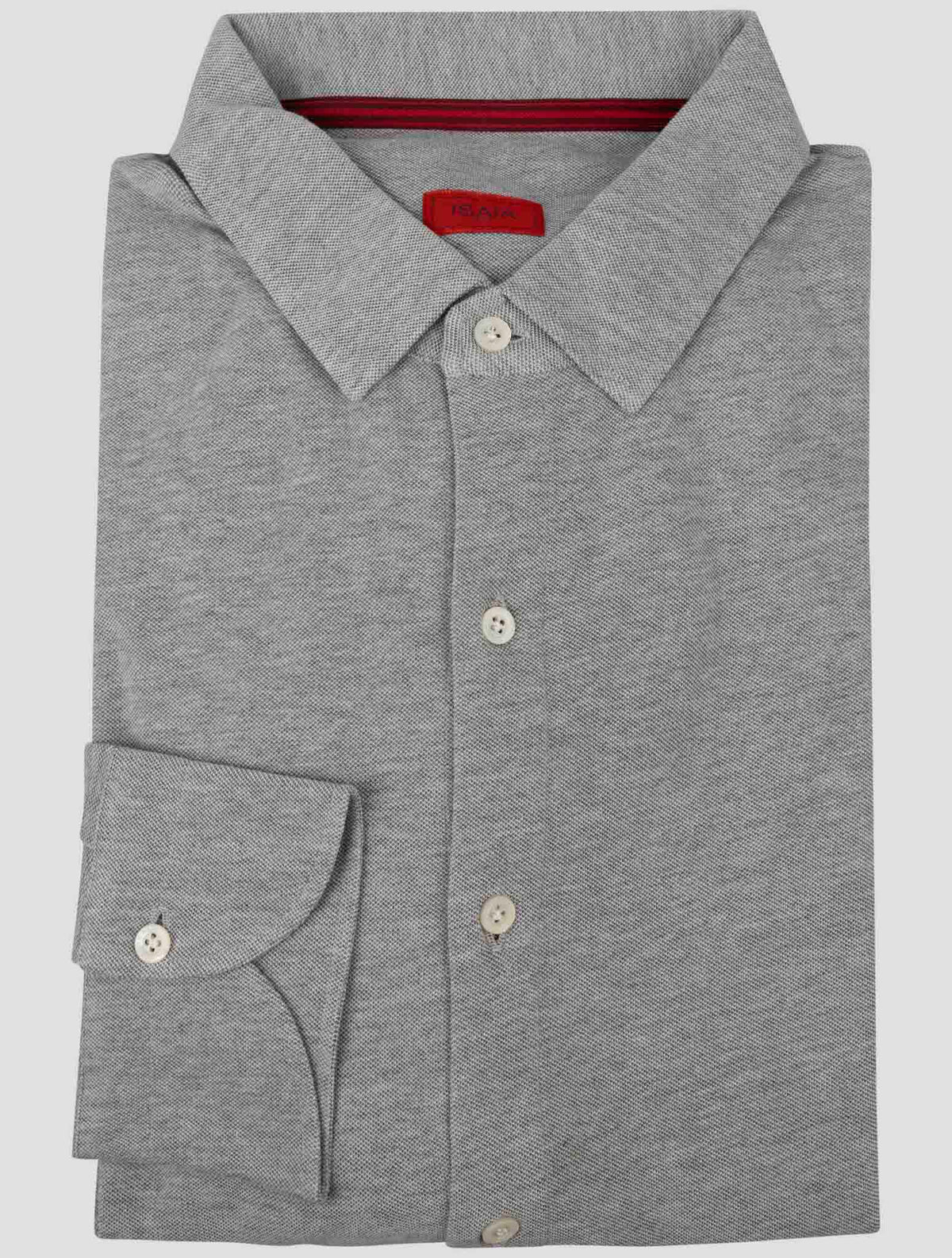 Isaia Gray Wool shirt