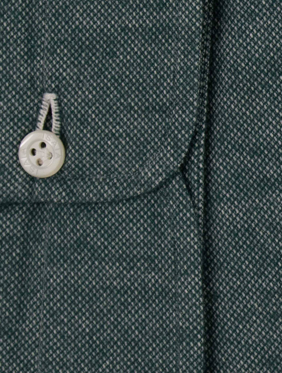 Isaia Green Cotton Sweater Polo