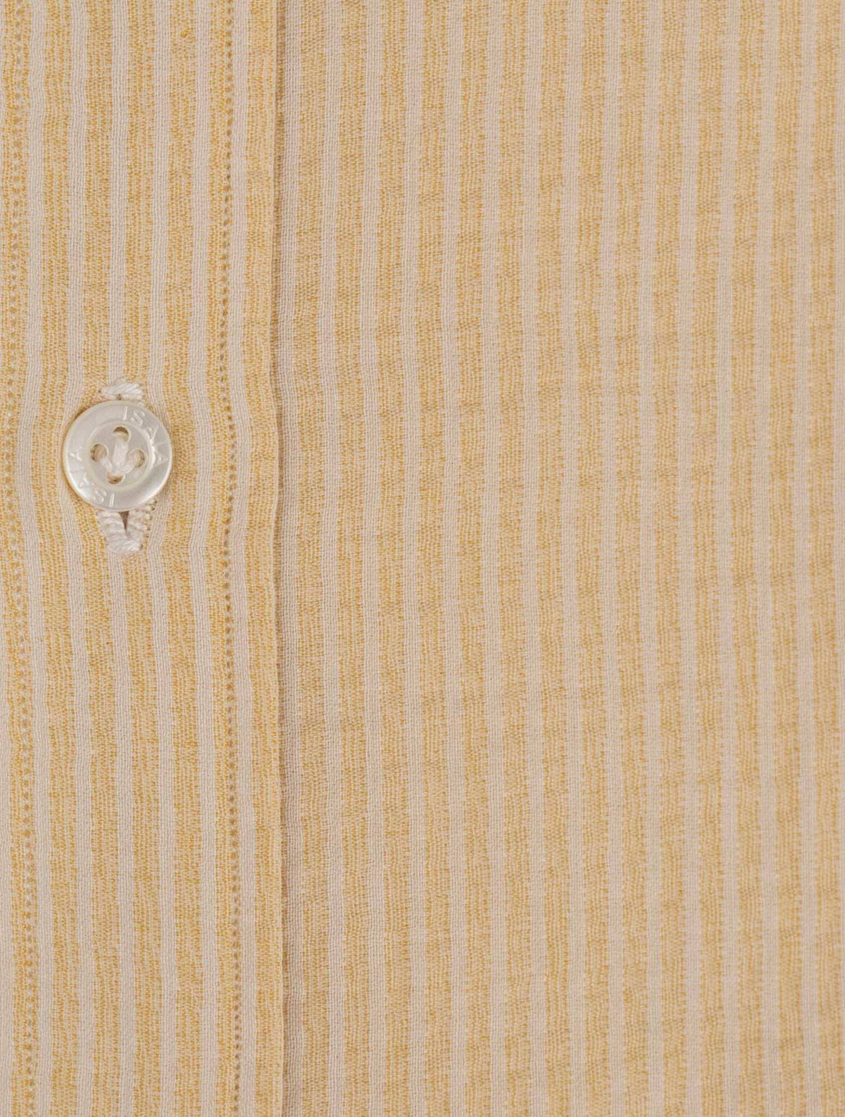 Isaia Yellow Cotton Shirt