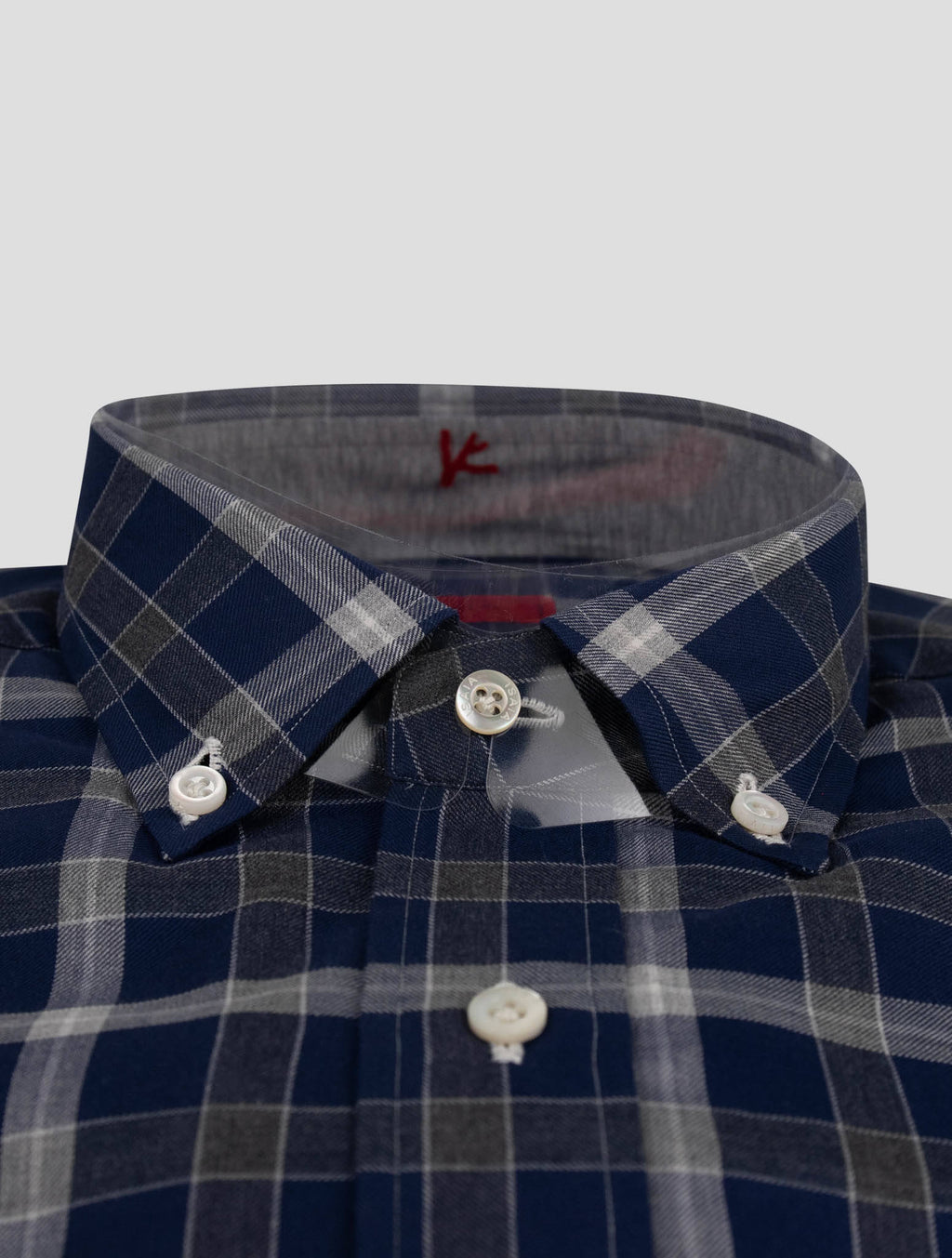 Isaia Isaia Blue Gray Cotton Shirt Blue / Gray 001