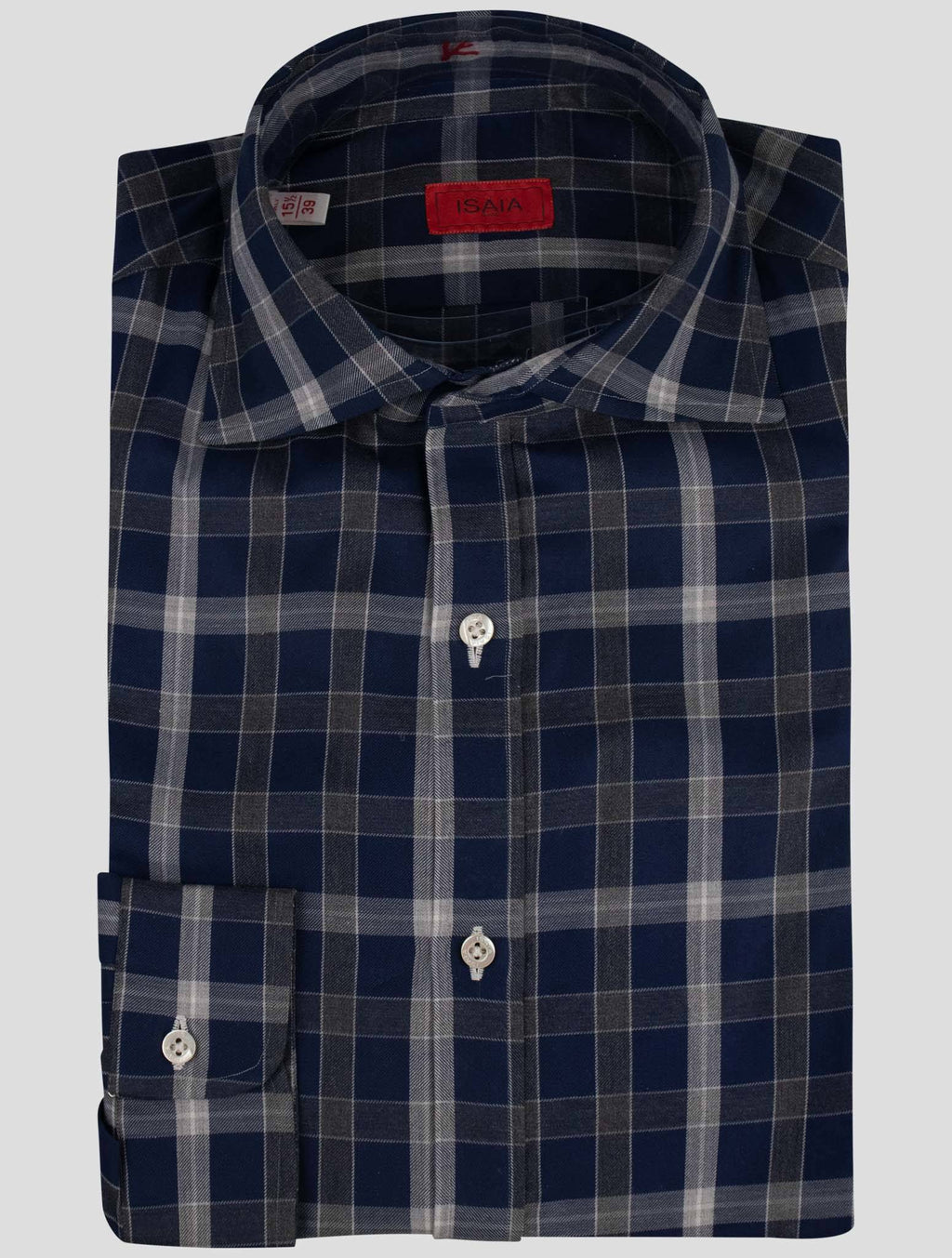 Isaia Isaia Blue Gray Cotton Shirt Blue / Gray 000