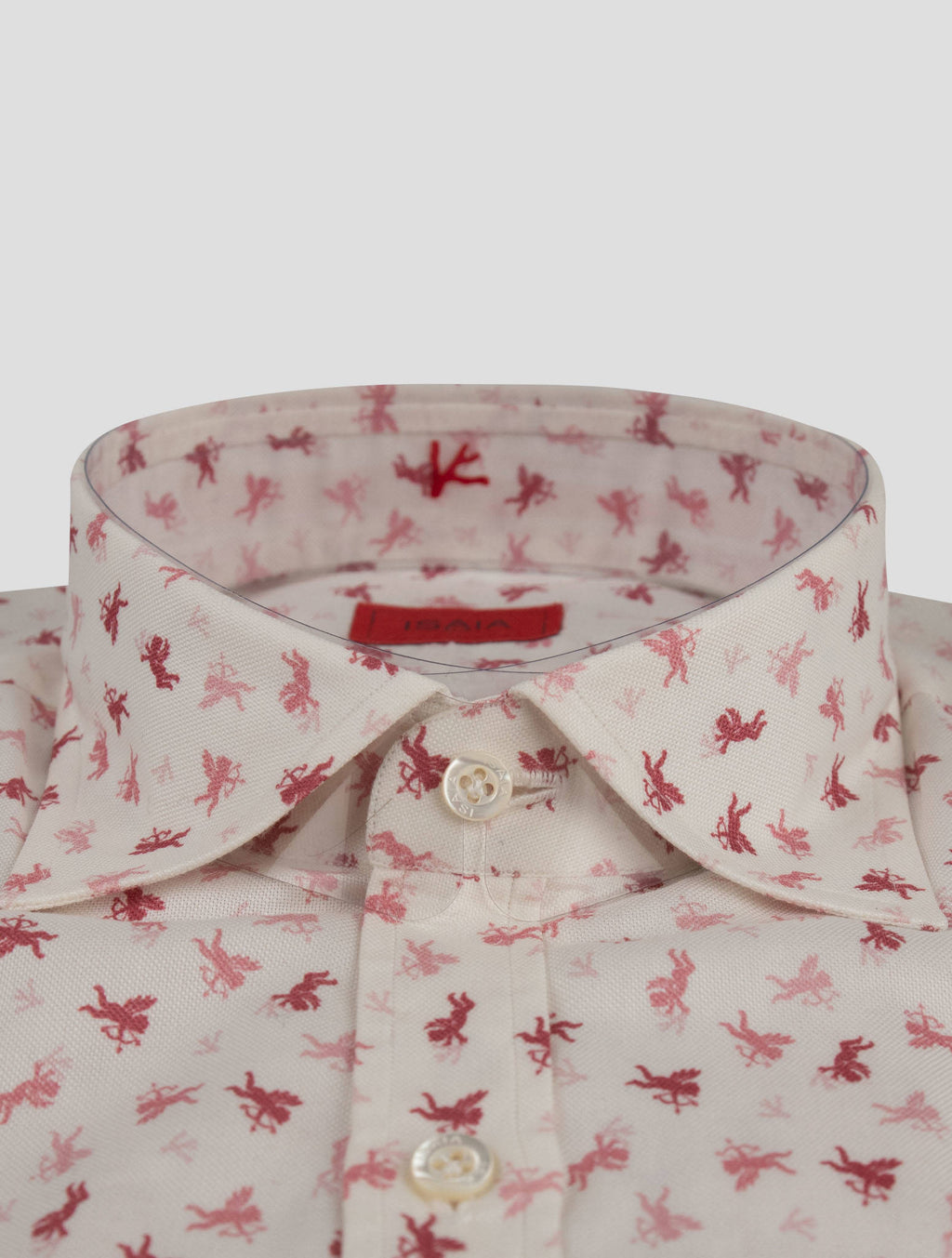 Isaia Isaia Pink White Cotton Shirt Pink / White 001