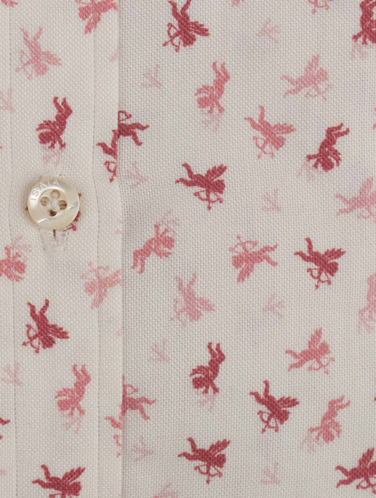 Isaia Pink White Cotton Shirt