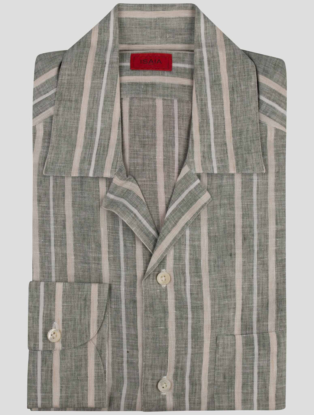 Isaia Multicolor Linen Shirt