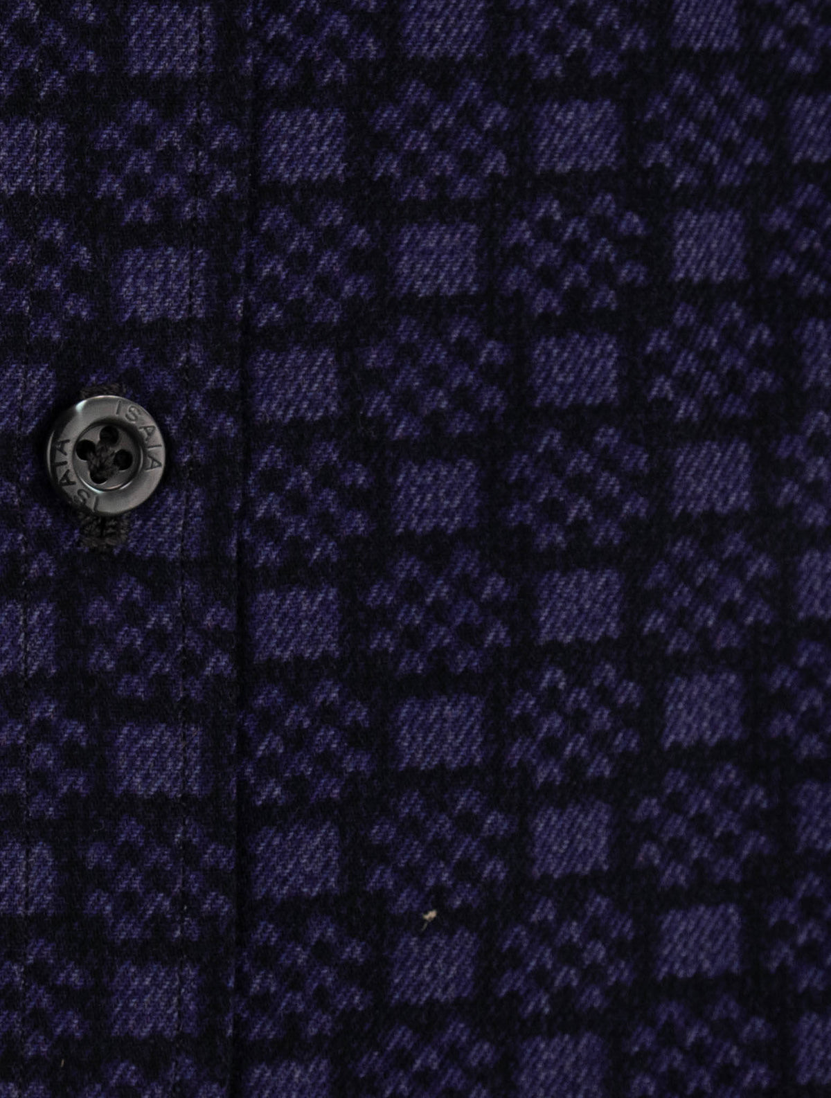 Isaia Purple Black Cotton Shirt
