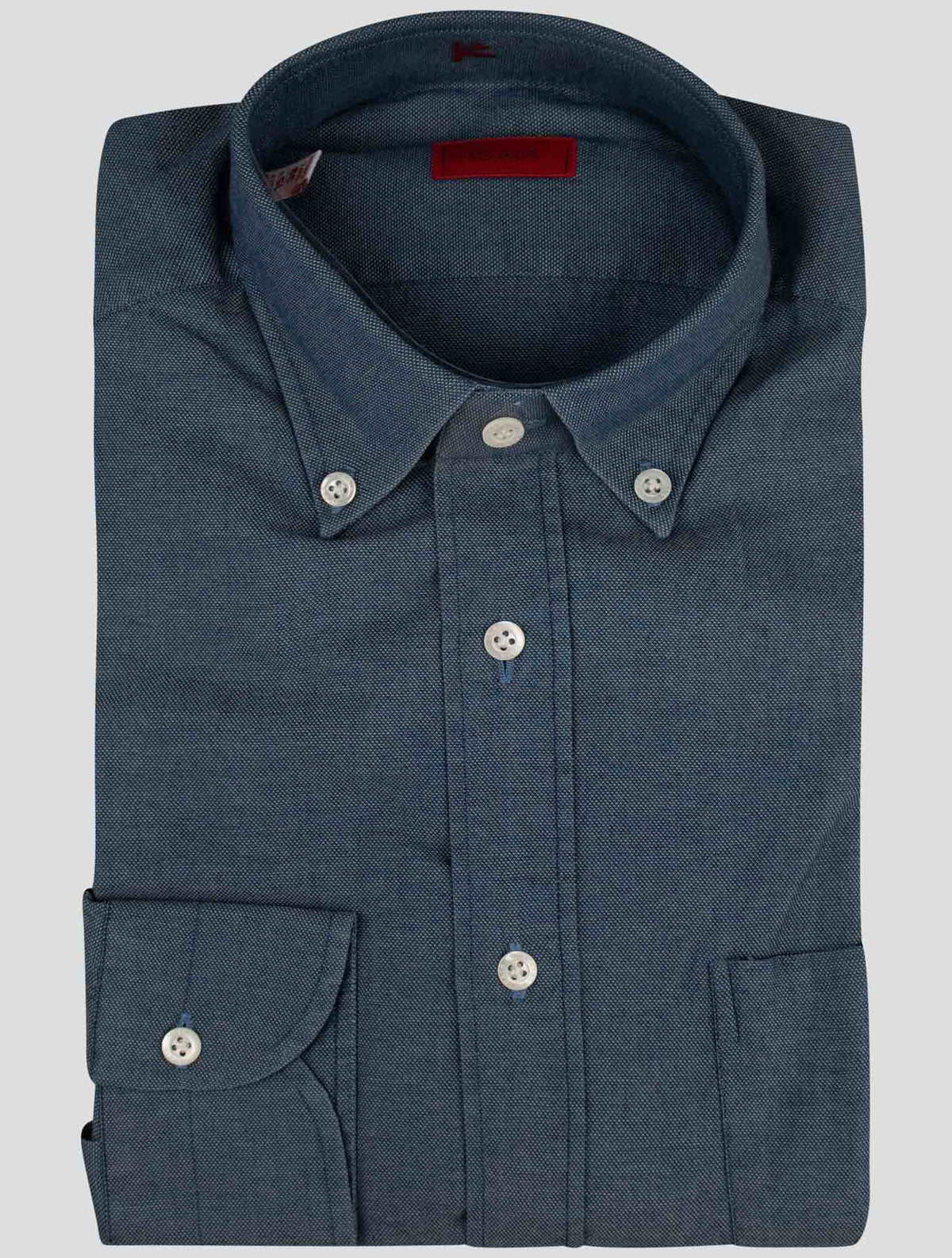 Isaia Blue Cotton Shirt