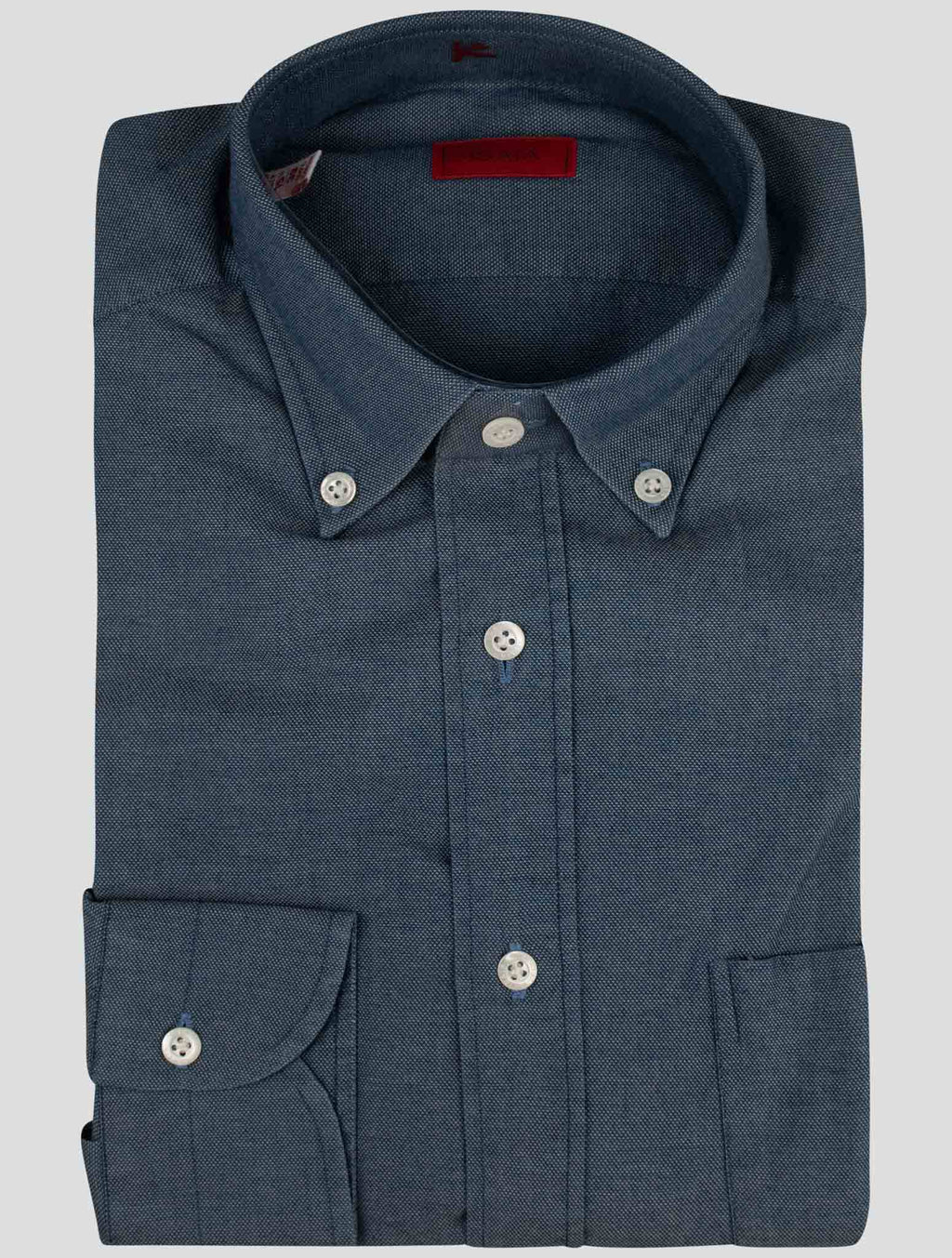 Isaia Isaia Blue Cotton Shirt Blue 000