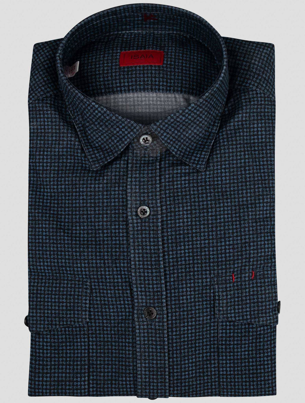 Isaia Blue Cotton Shirt