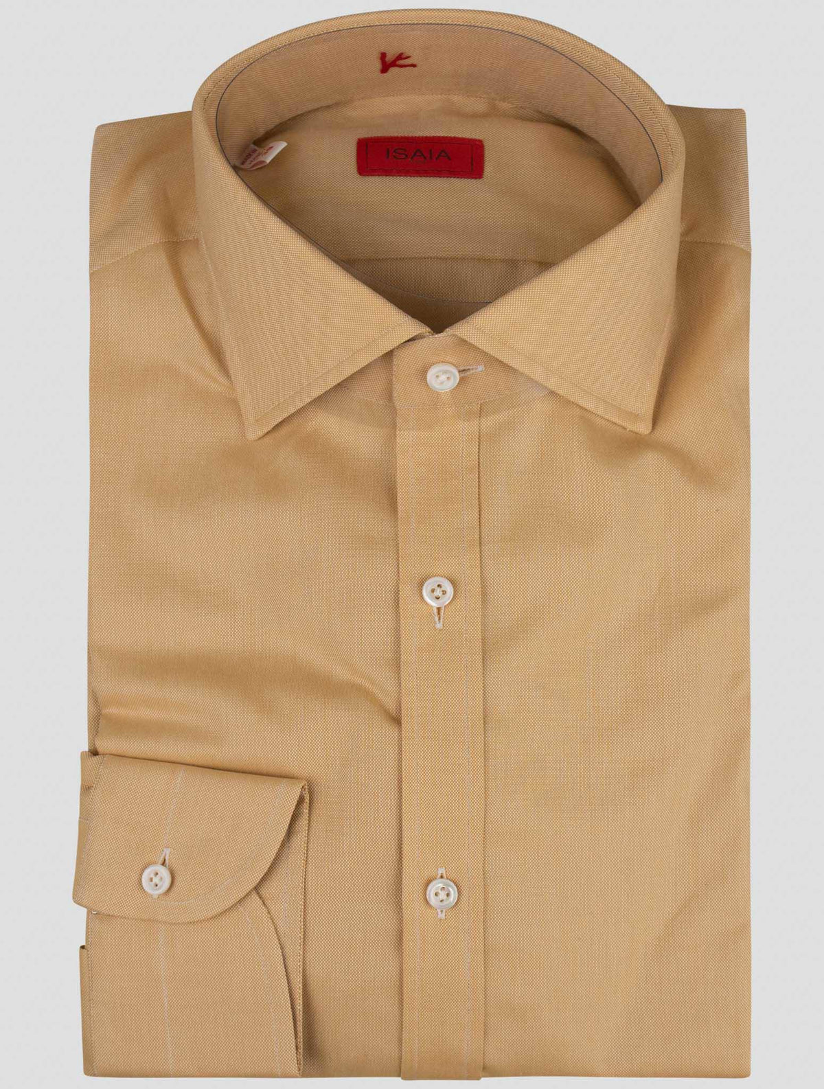 Isaia Yellow Cotton Shirt