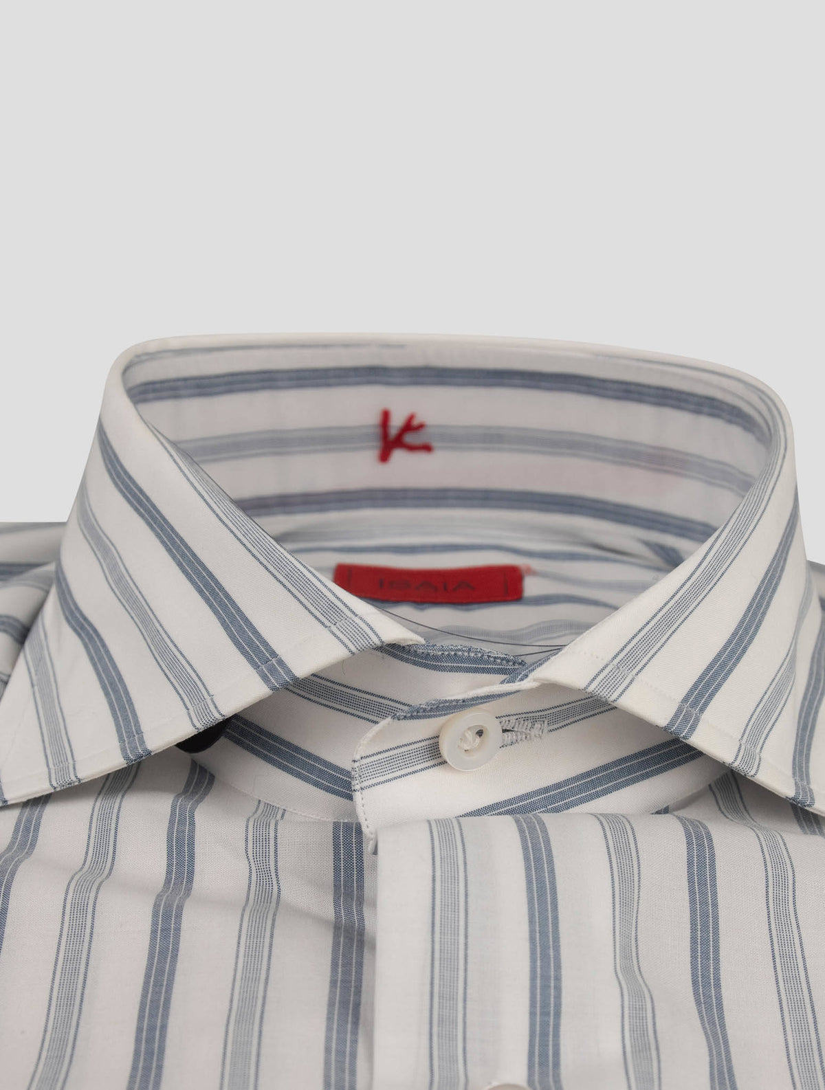 Isaia Isaia Light Blue White Cotton Shirt Light Blue / White 001