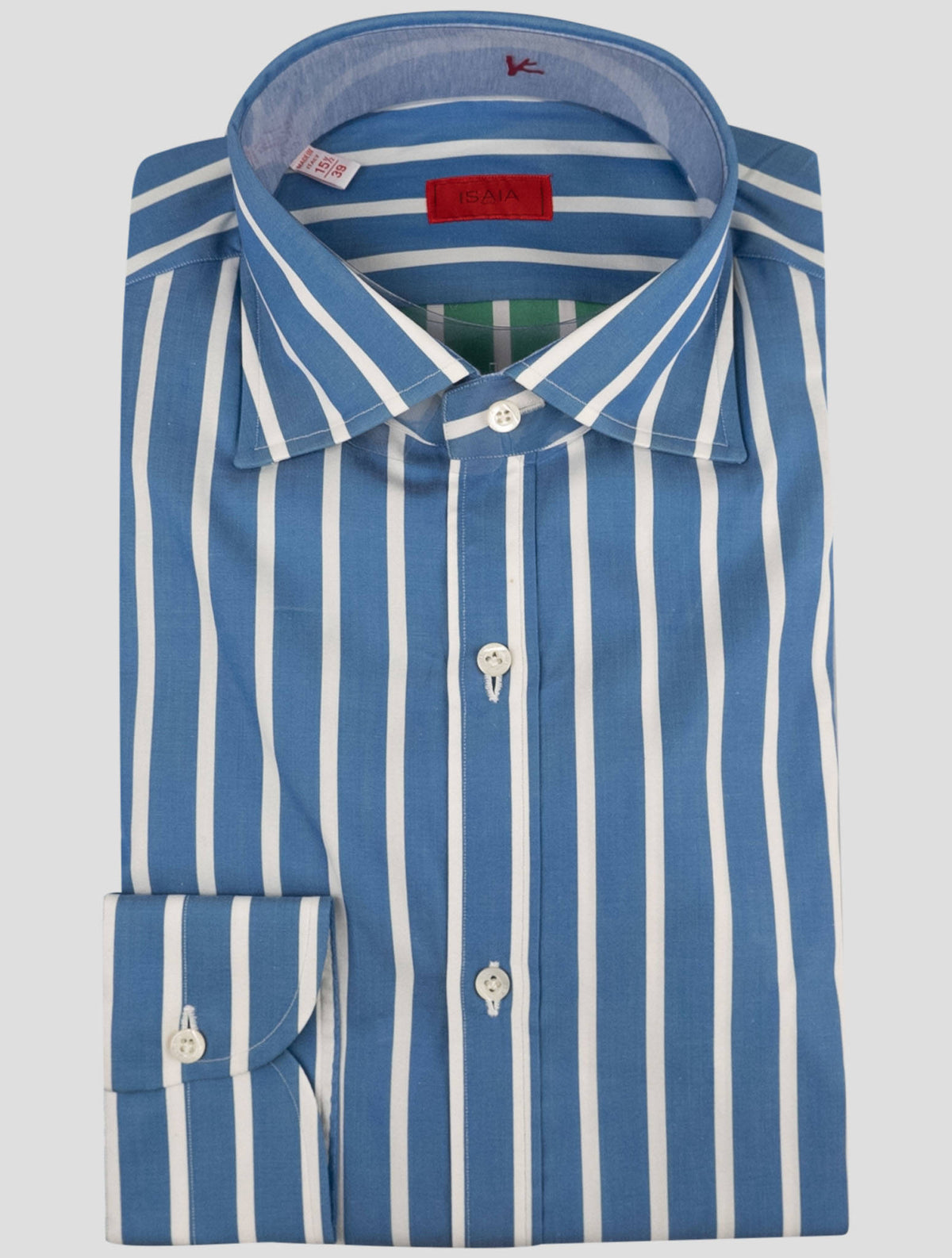 Isaia Isaia White Blue Cotton Shirt White / Blue 000