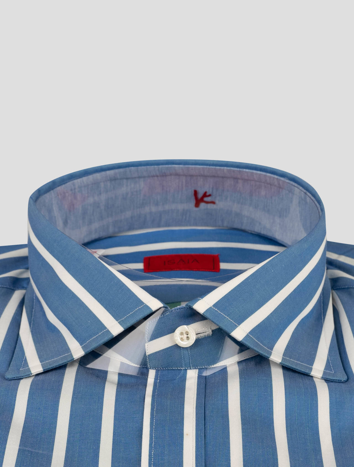 Isaia Isaia White Blue Cotton Shirt White / Blue 001