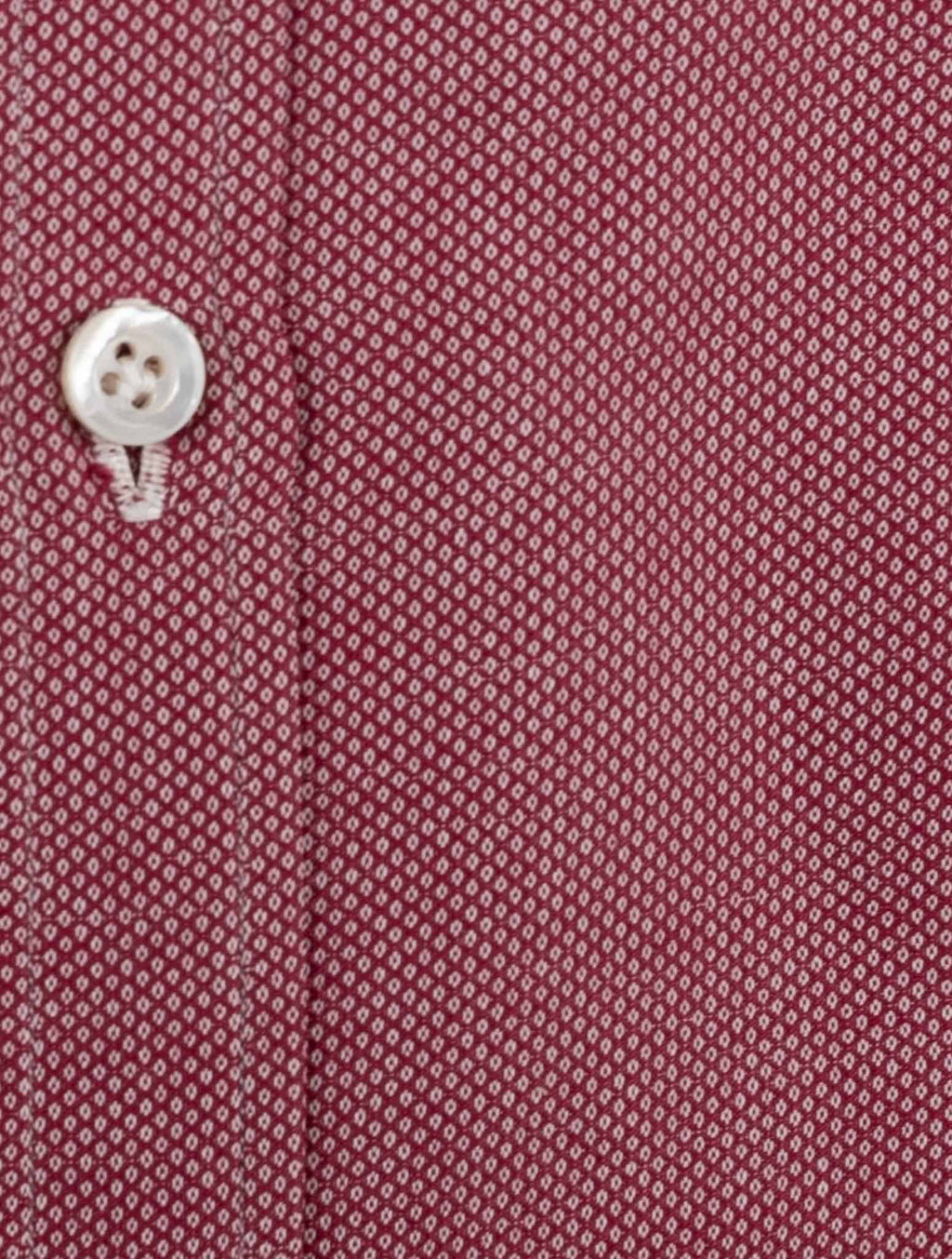 Isaia Burgundy Cotton Shirt