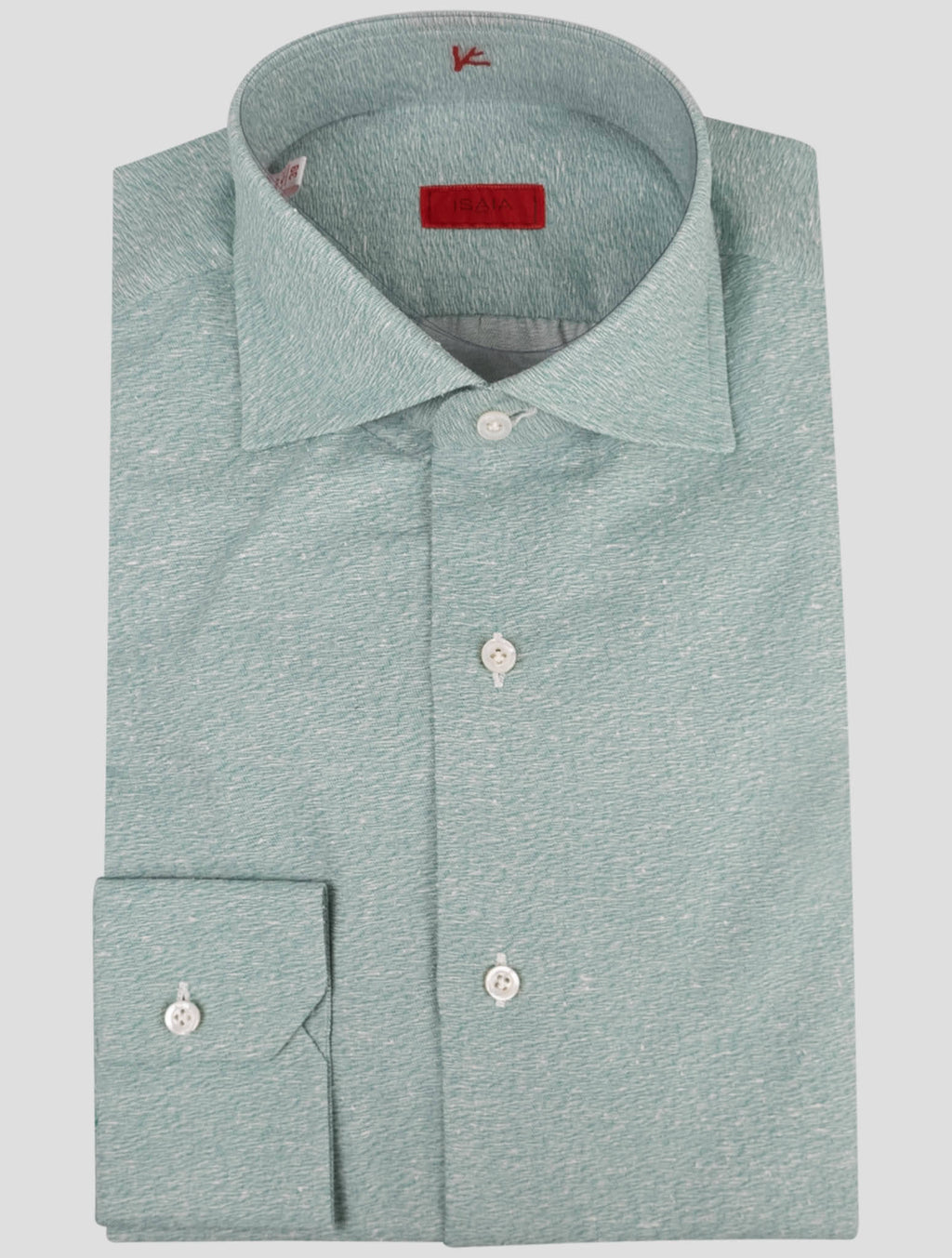 Isaia Isaia Light Green Cotton Silk Shirt Light Green 000