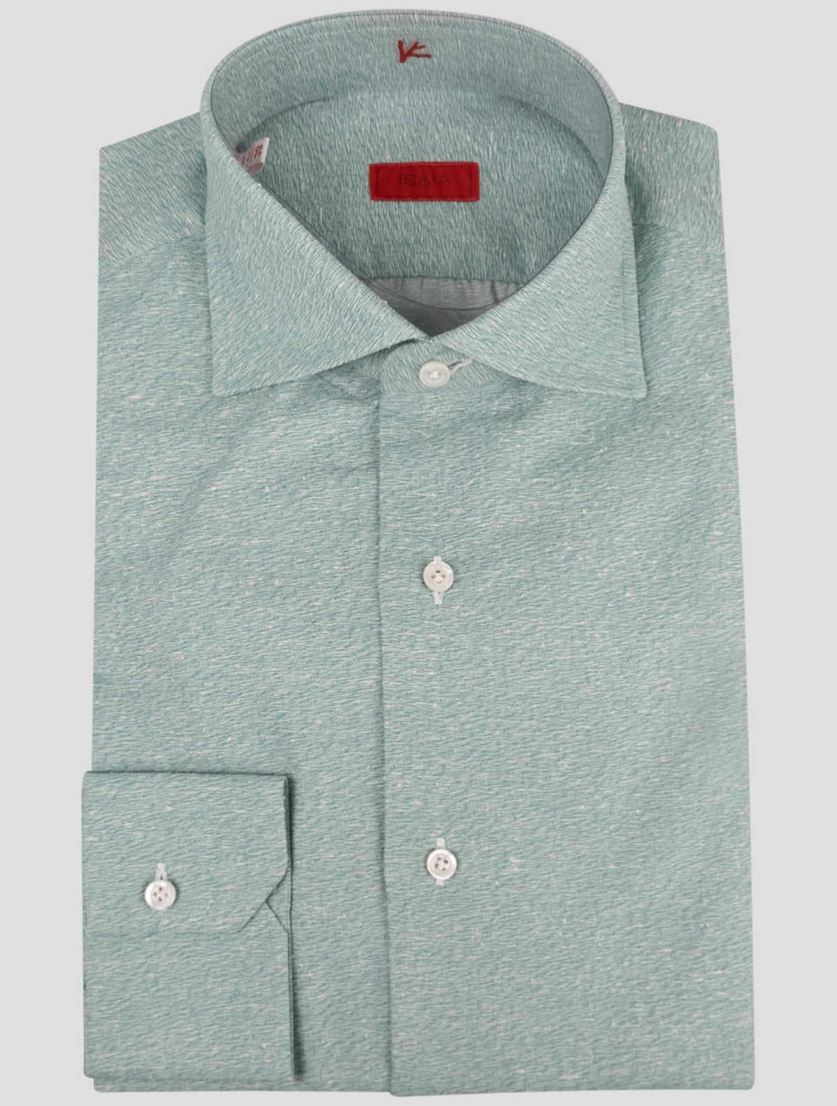Isaia Isaia Light Green Cotton Silk Shirt Light Green 000