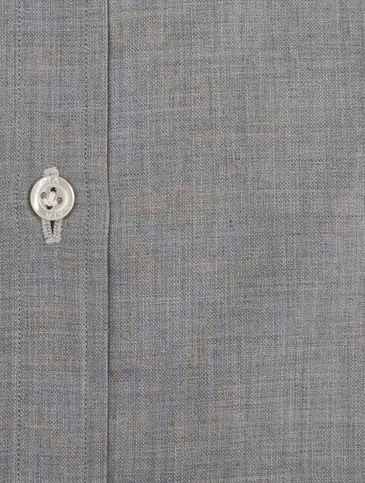 Isaia Gray Cotton Shirt