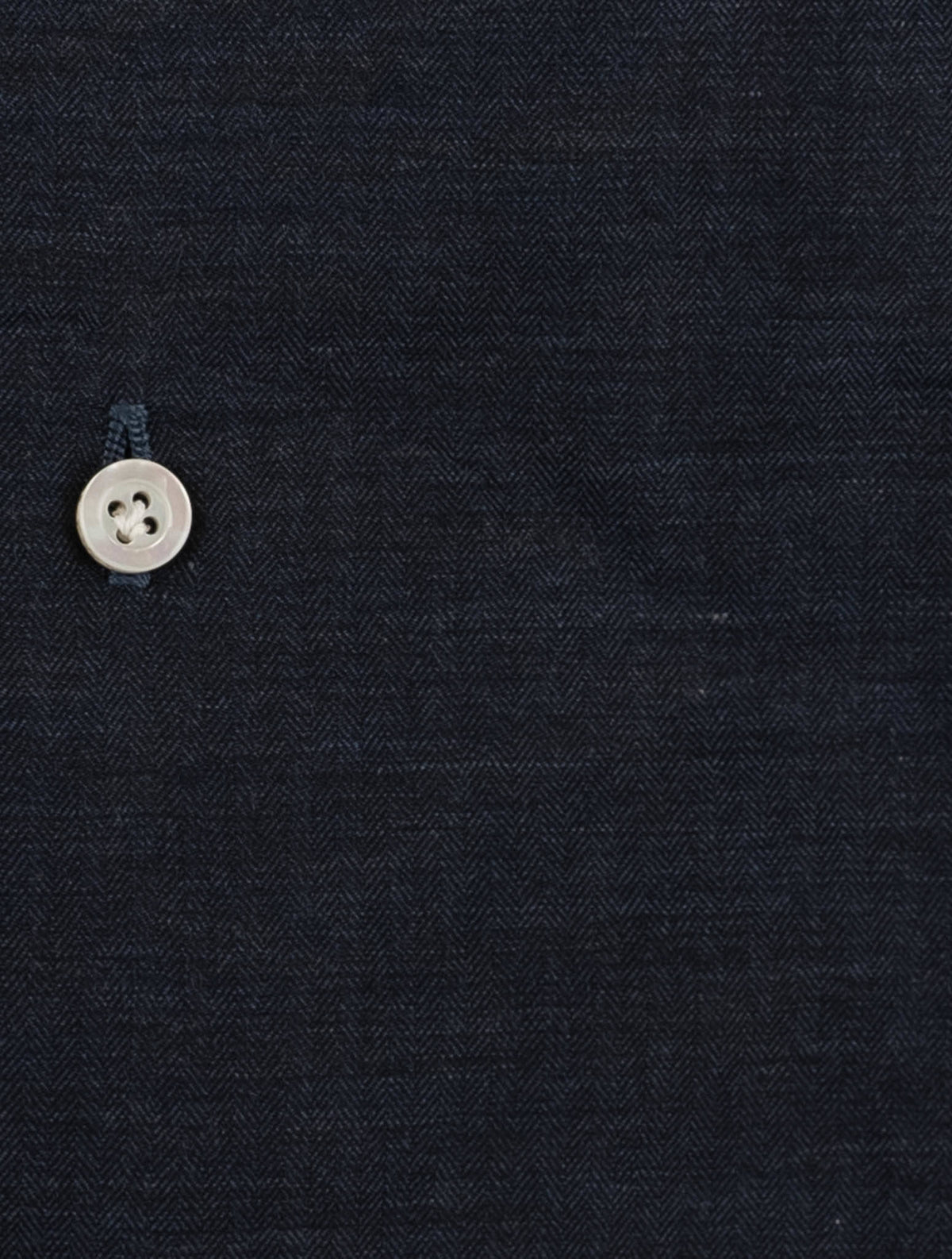 Isaia Dark Blue Cotton Shirt