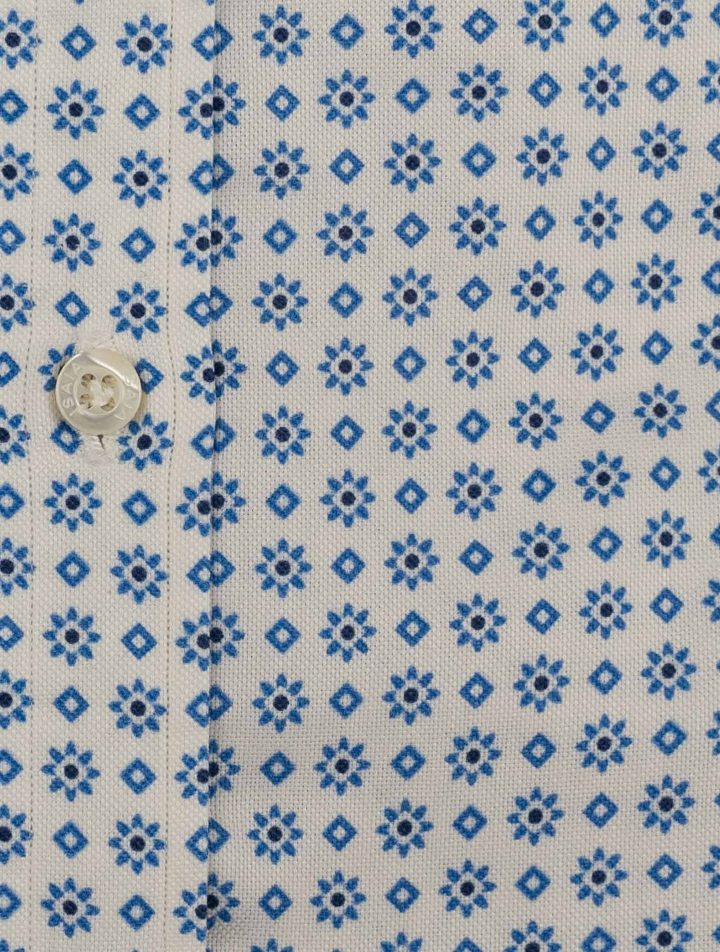 Isaia Light Blue White Cotton Shirt