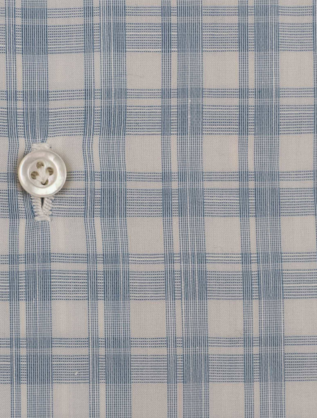 Isaia Light Blue White Cotton Shirt