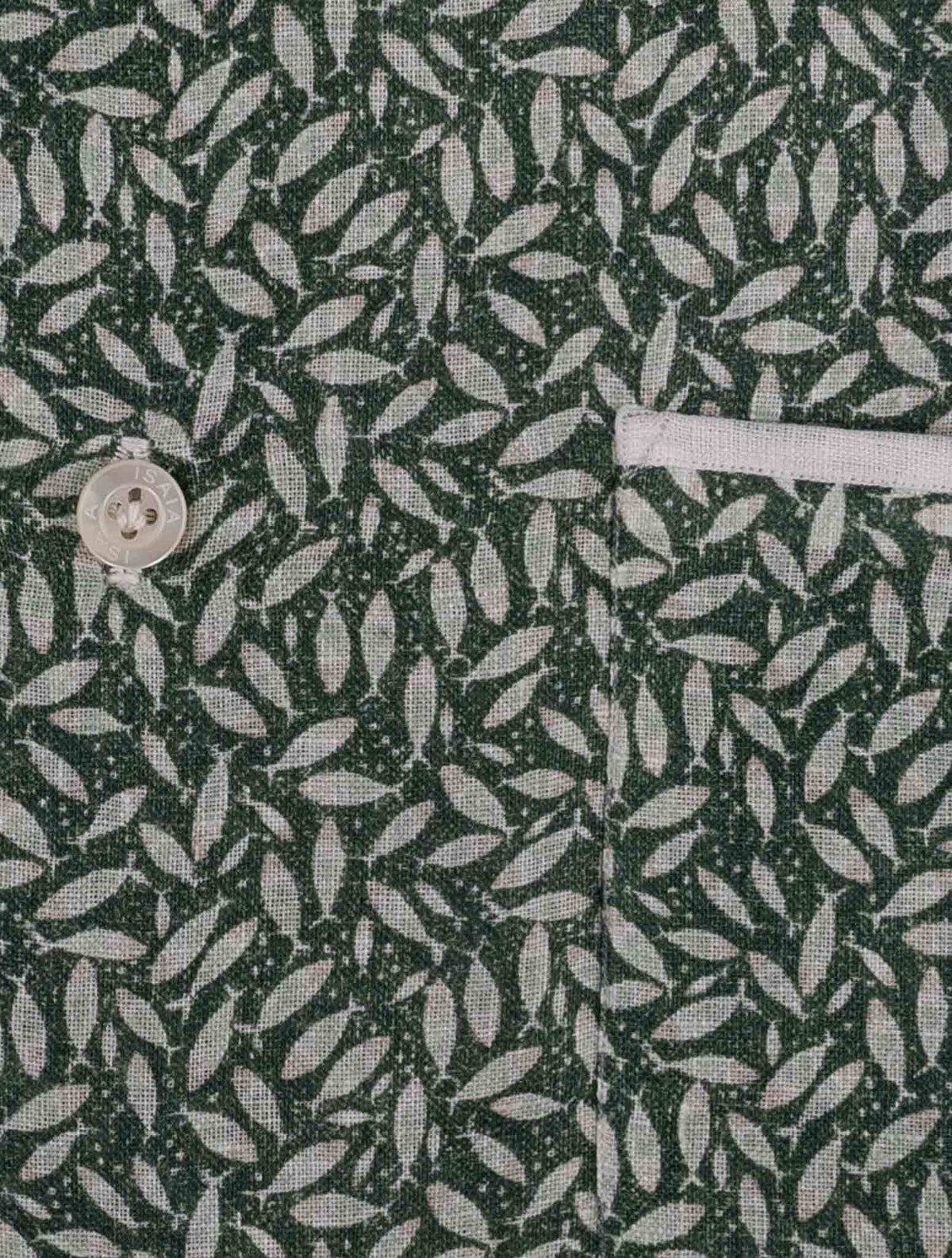 Isaia Green Linen Shirt