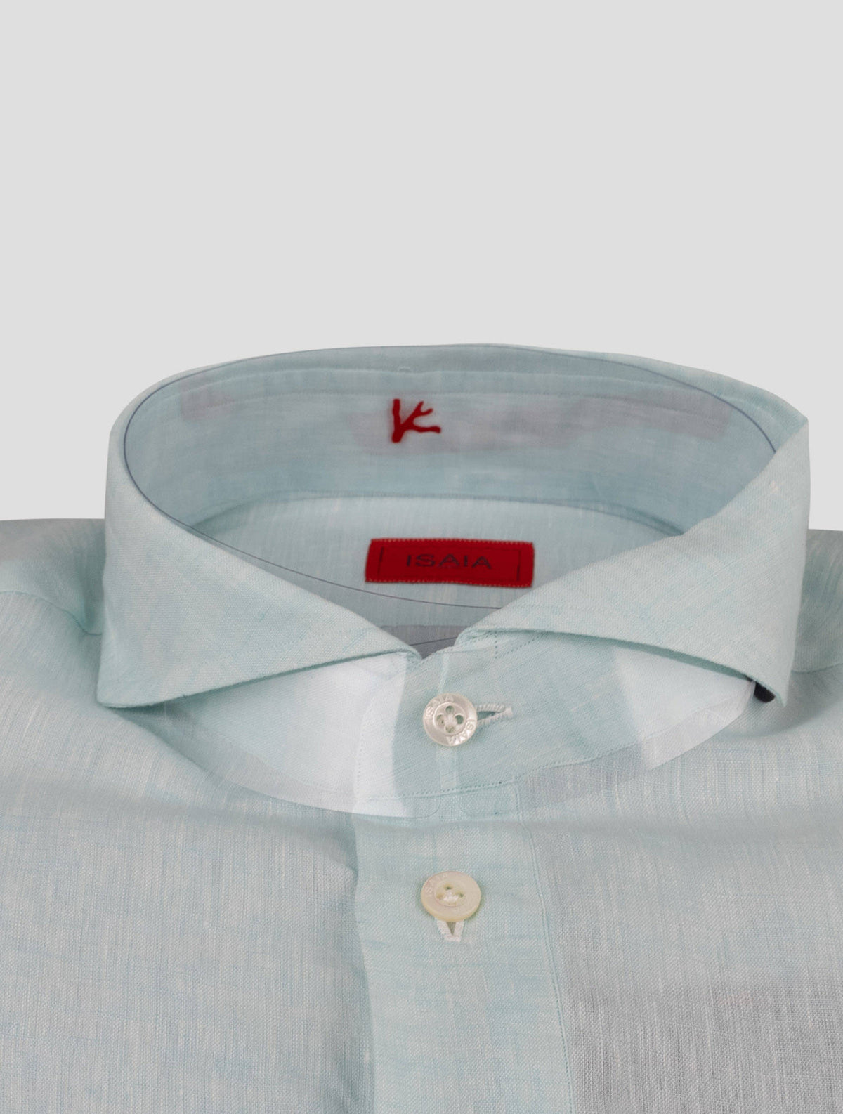 Isaia Isaia Light Blue Linen Sweater Polo Light Blue 001