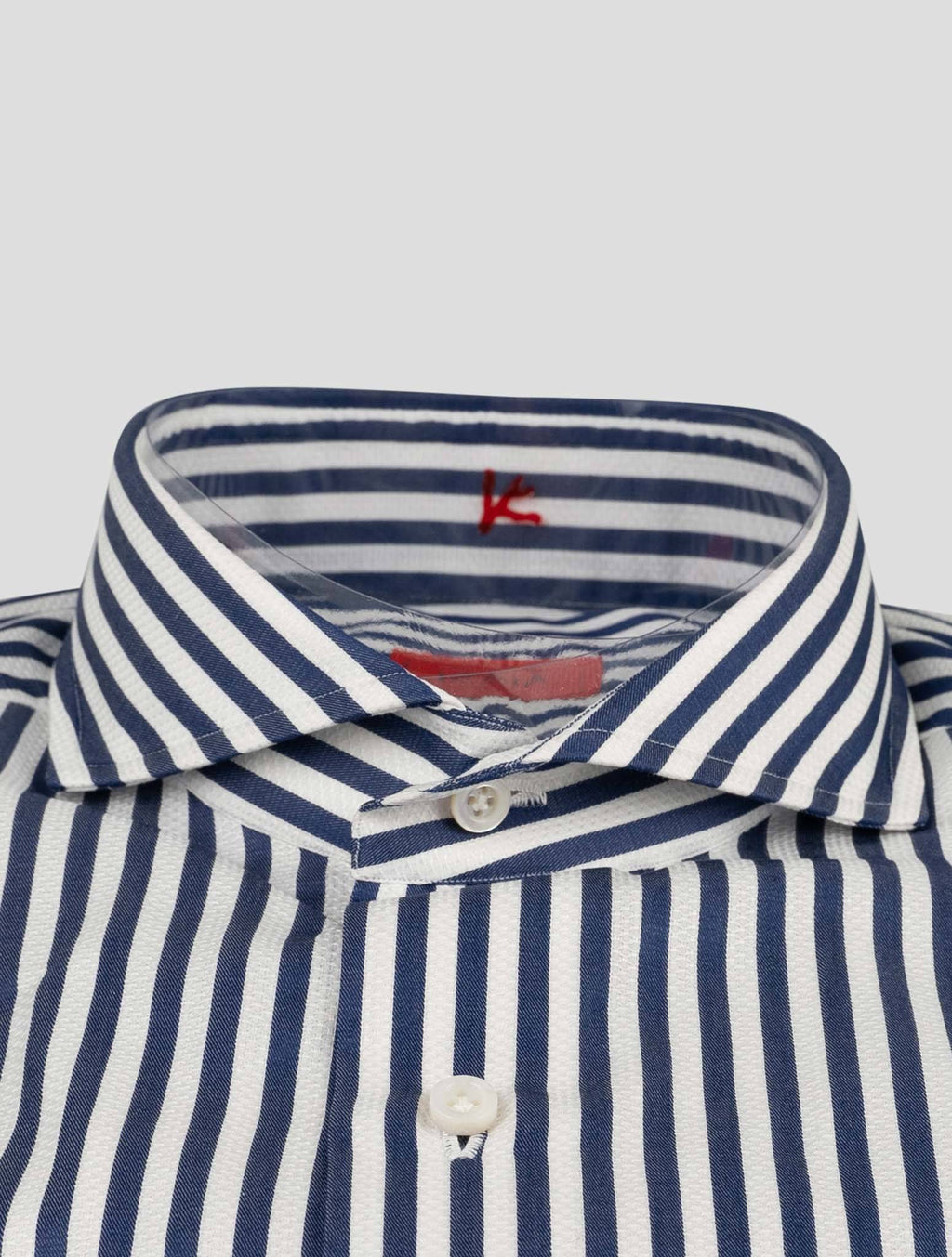 Isaia Isaia Blue White Cotton Shirt Blue / White 001