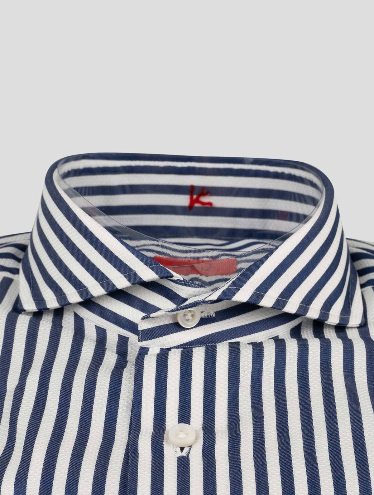 Isaia Isaia Blue White Cotton Shirt Blue / White 001