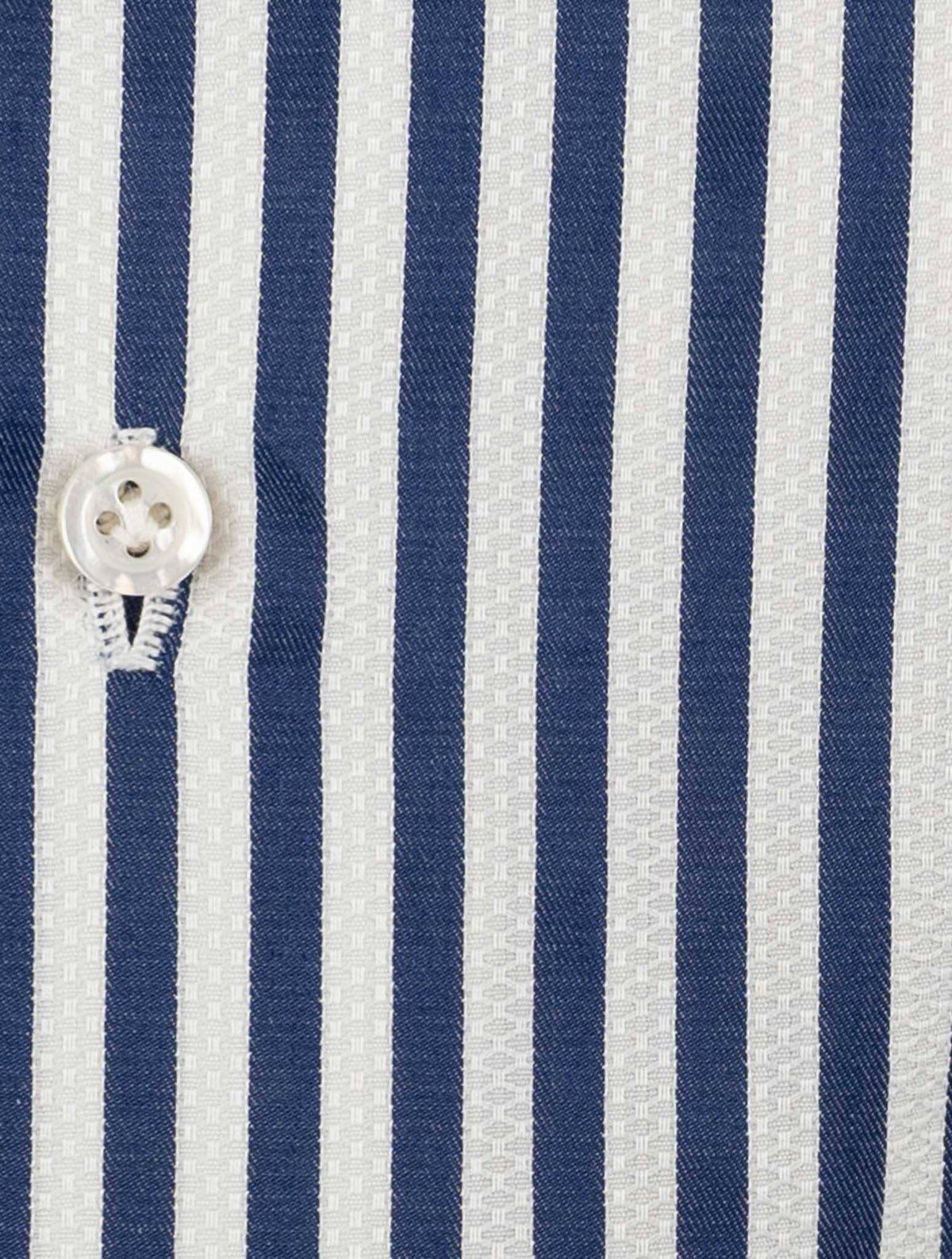 Isaia Blue White Cotton Shirt