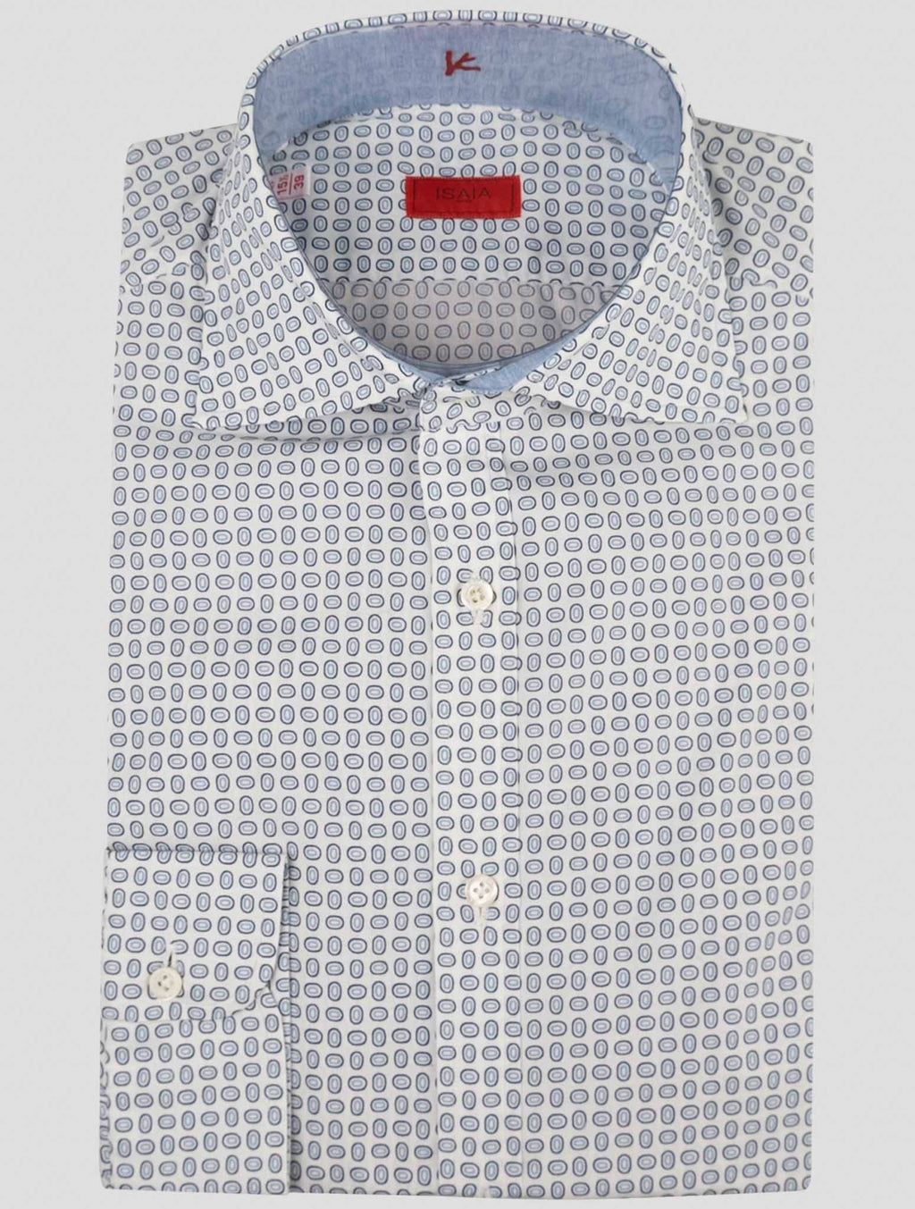 Isaia Isaia Blue White Cotton Shirt Blue / White