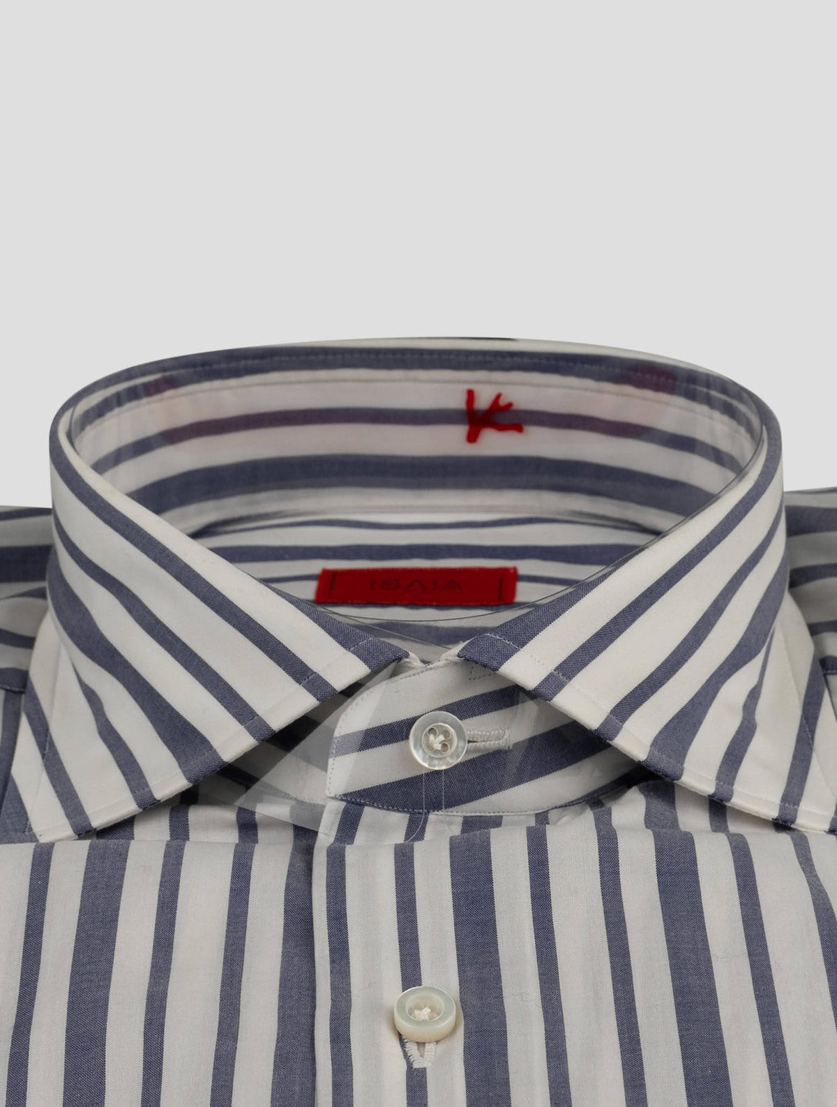 Isaia Isaia White Blue Cotton Shirt White / Blue 001