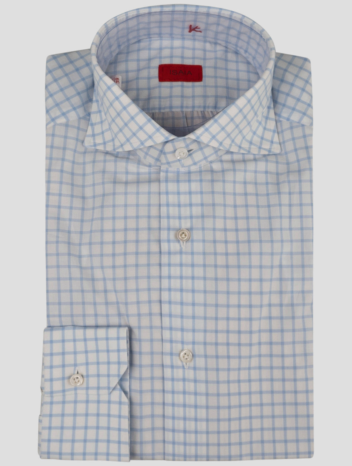 Isaia Isaia Light Blue White Cotton Shirt Light Blue / White 000