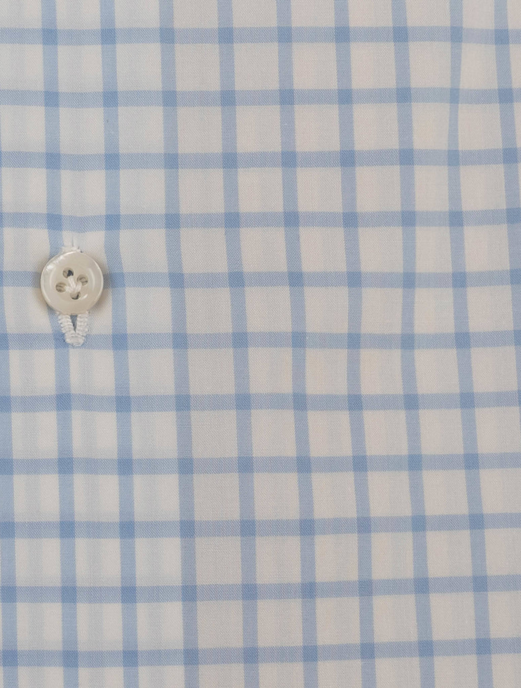 Isaia Light Blue White Cotton Shirt