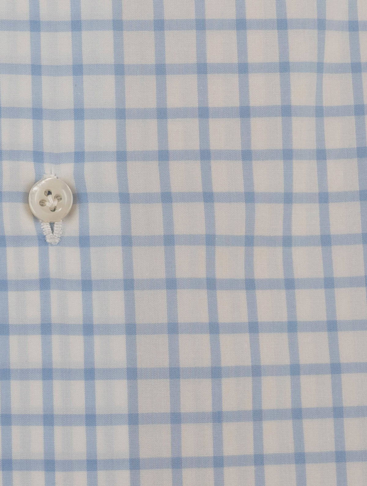 Isaia Light Blue White Cotton Shirt