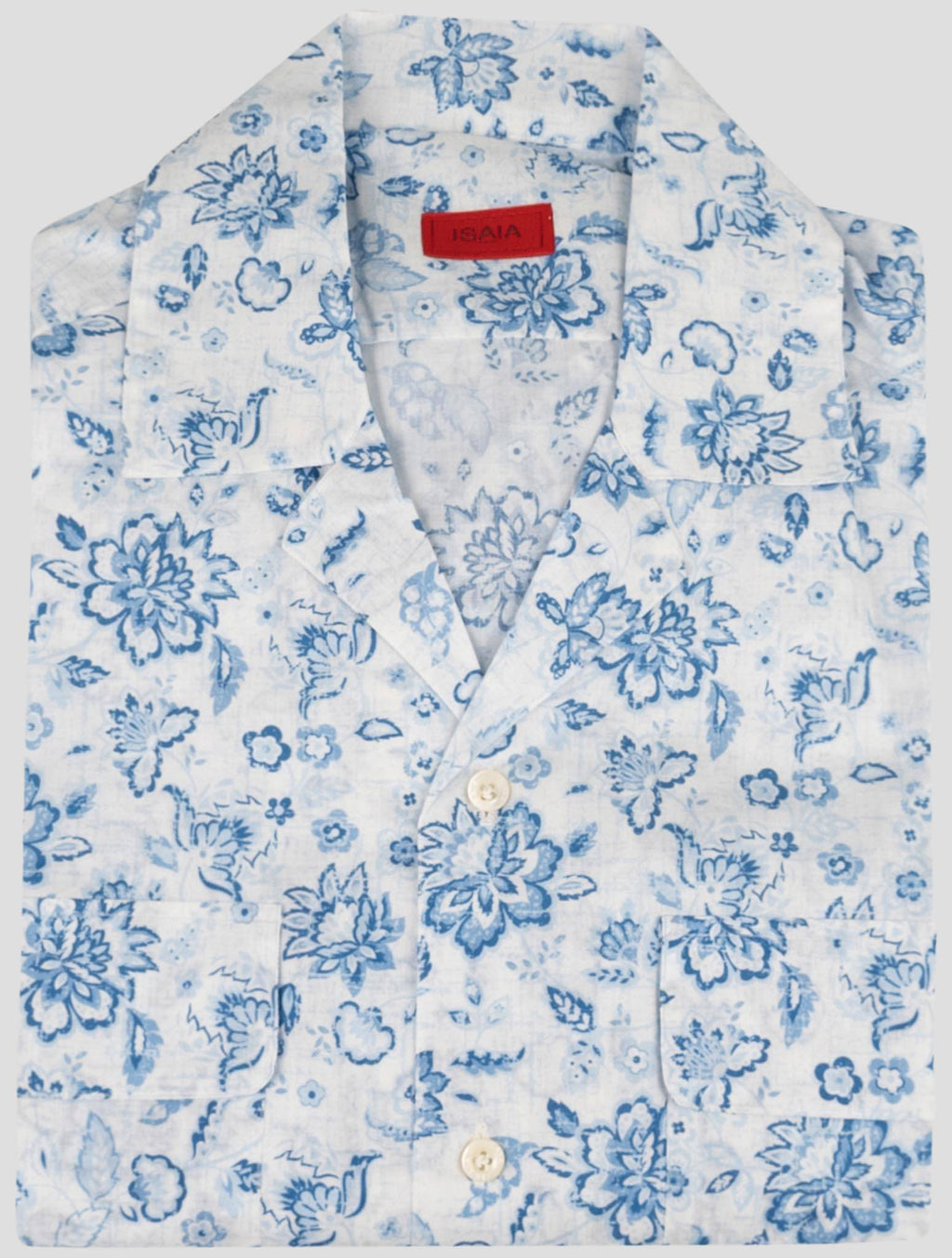 Isaia Isaia Light Blue White Cotton Shirt Light Blue / White 000