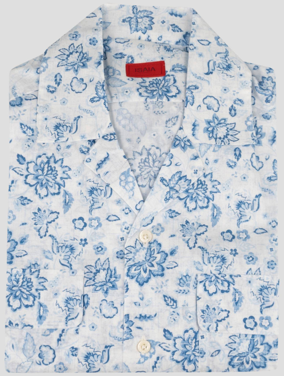 Isaia Isaia Light Blue White Cotton Shirt Light Blue / White 000