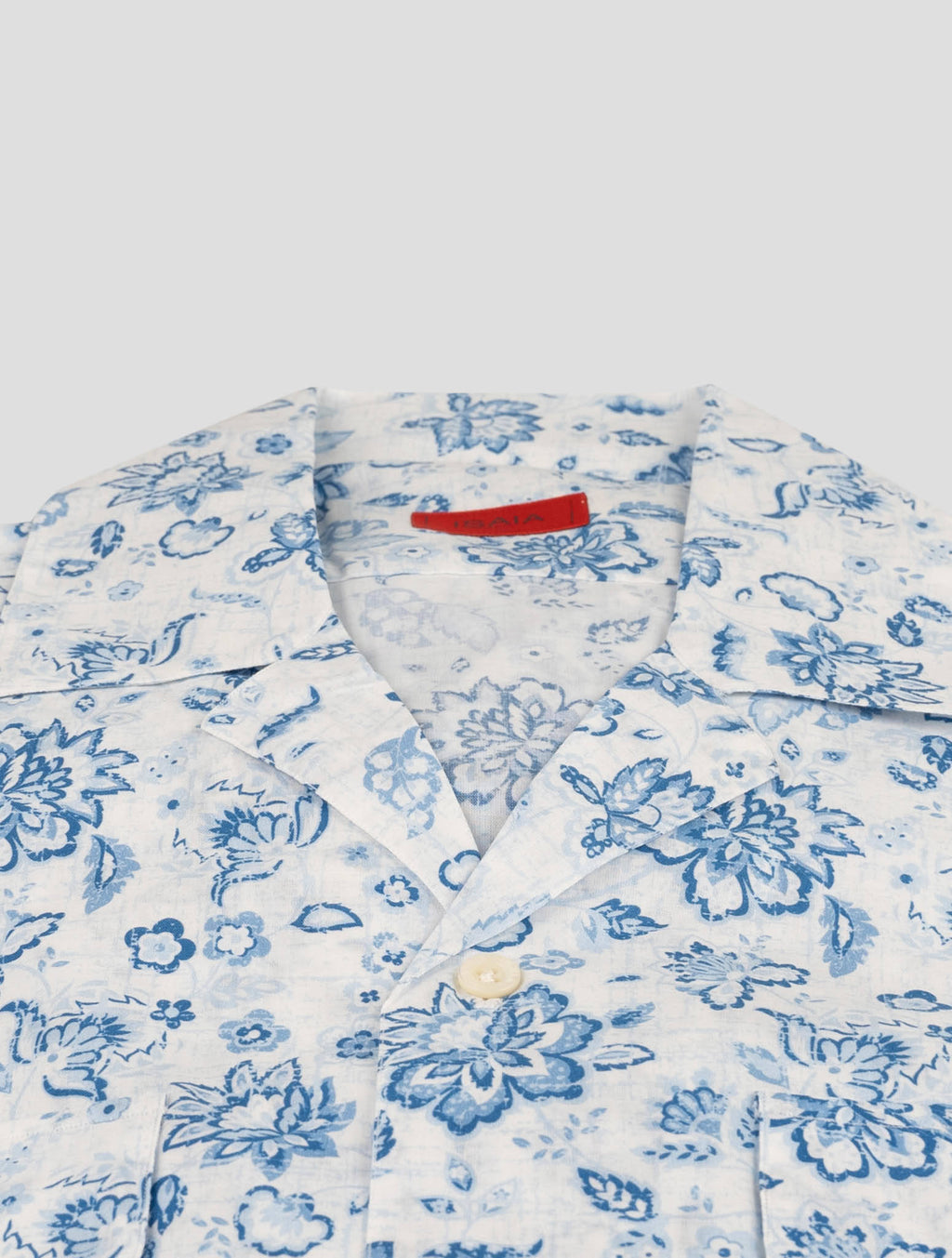 Isaia Isaia Light Blue White Cotton Shirt Light Blue / White 001