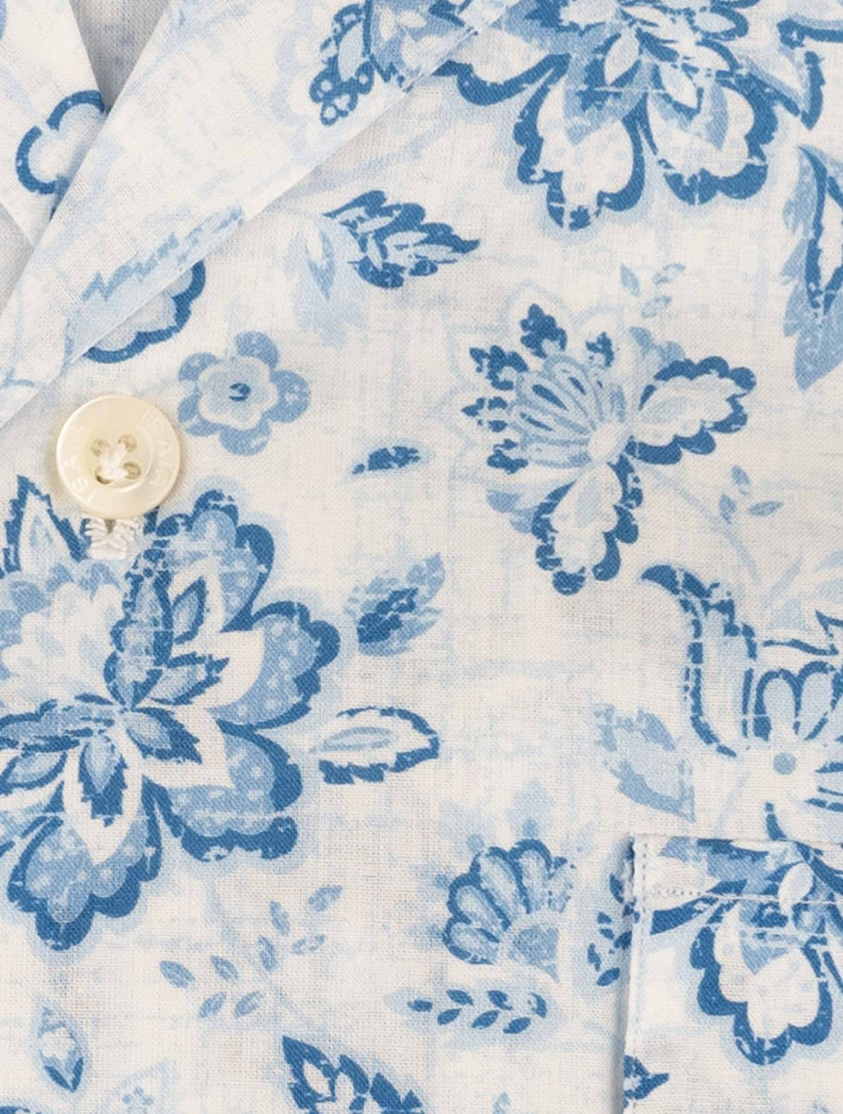 Isaia Light Blue White Cotton Shirt