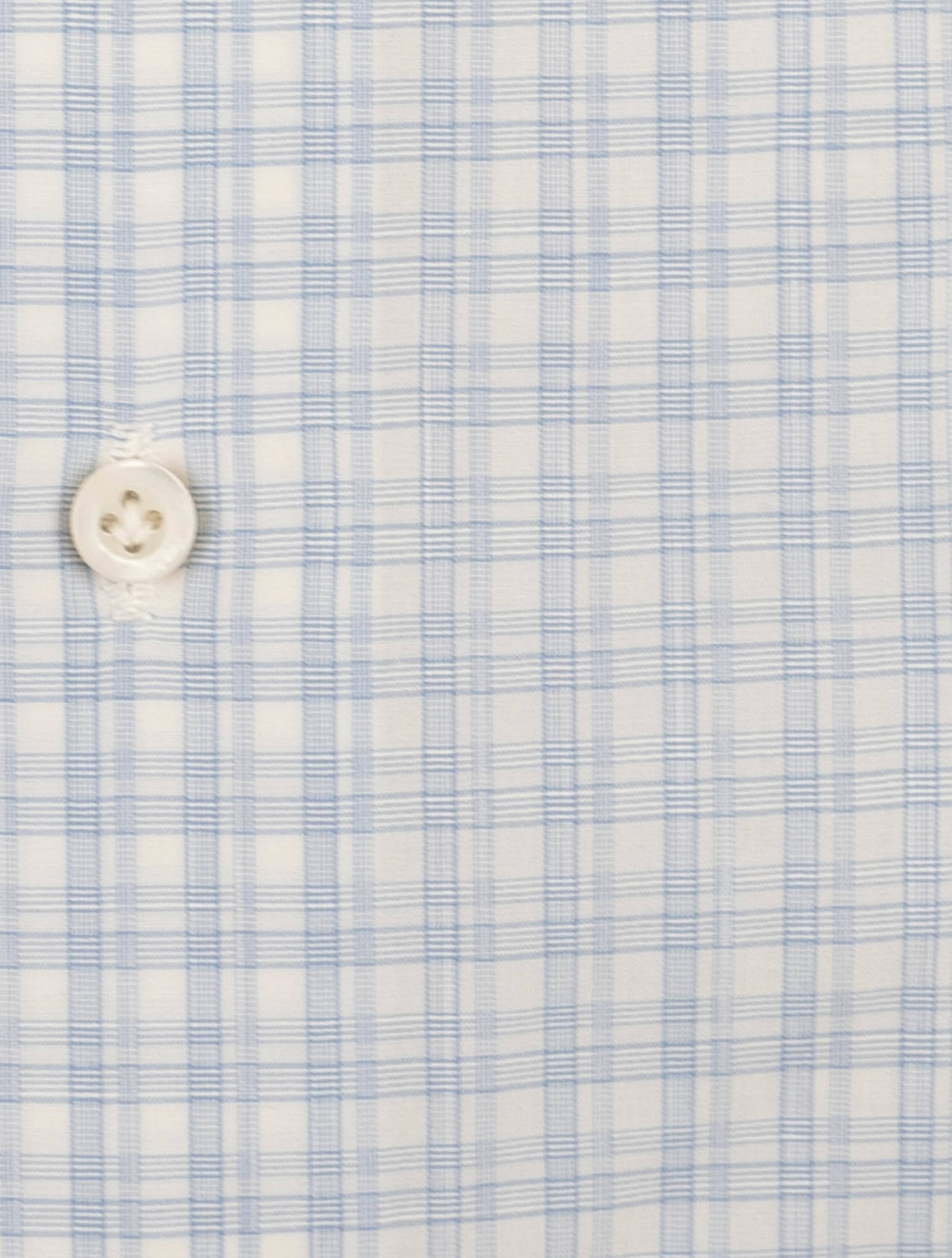 Isaia Light Blue White Cotton Button down Shirt