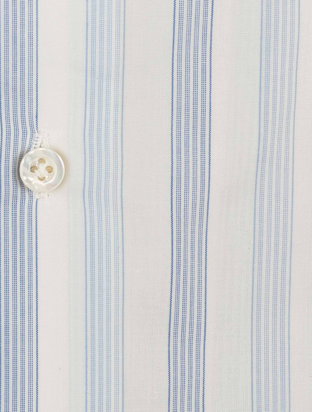 Isaia Light Blue White Cotton Button down Shirt