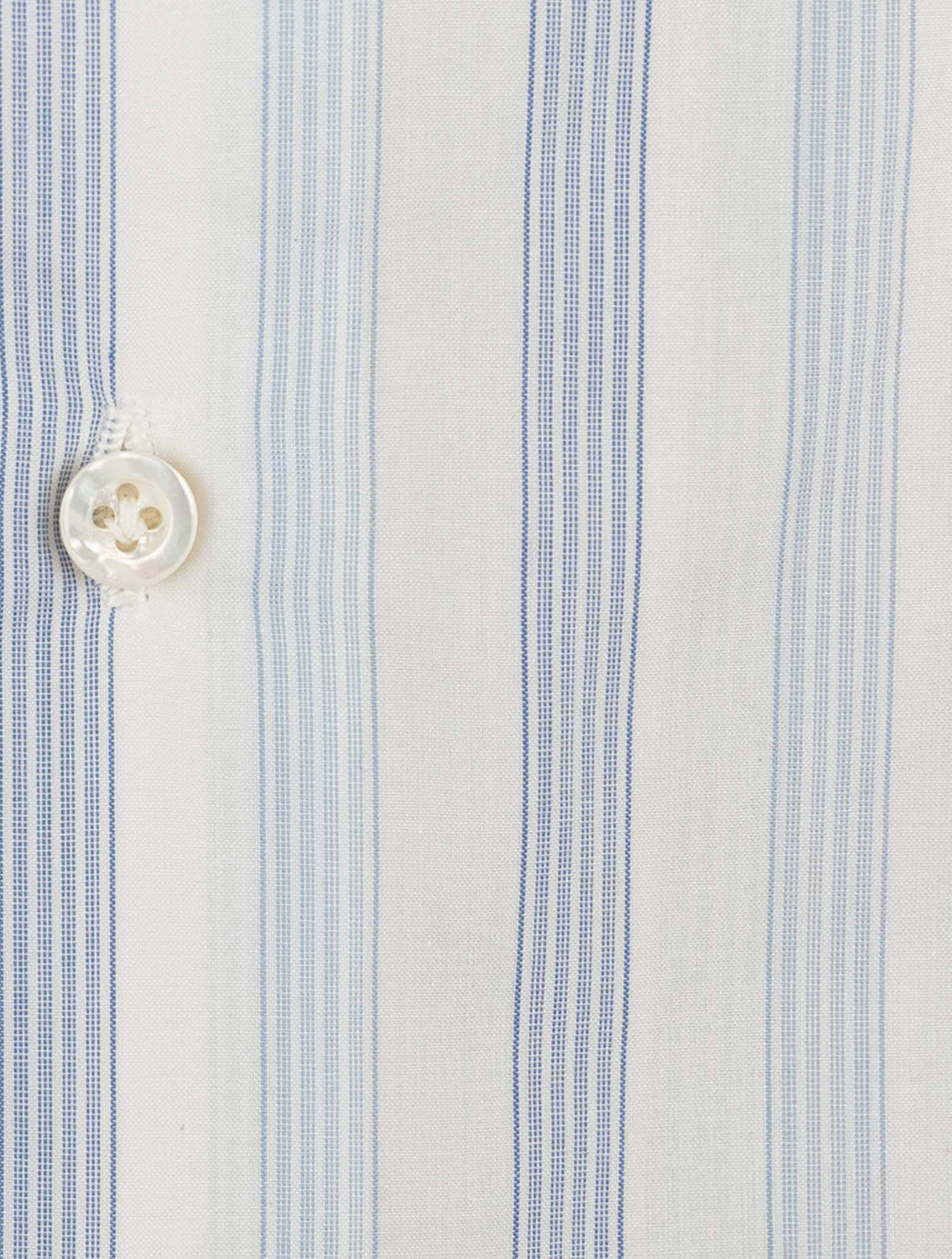 Isaia Light Blue White Cotton Button down Shirt