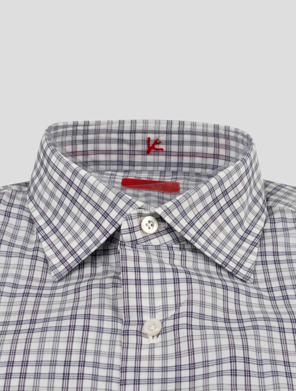 Isaia Isaia Blue White Cotton Shirt Blue / White 001