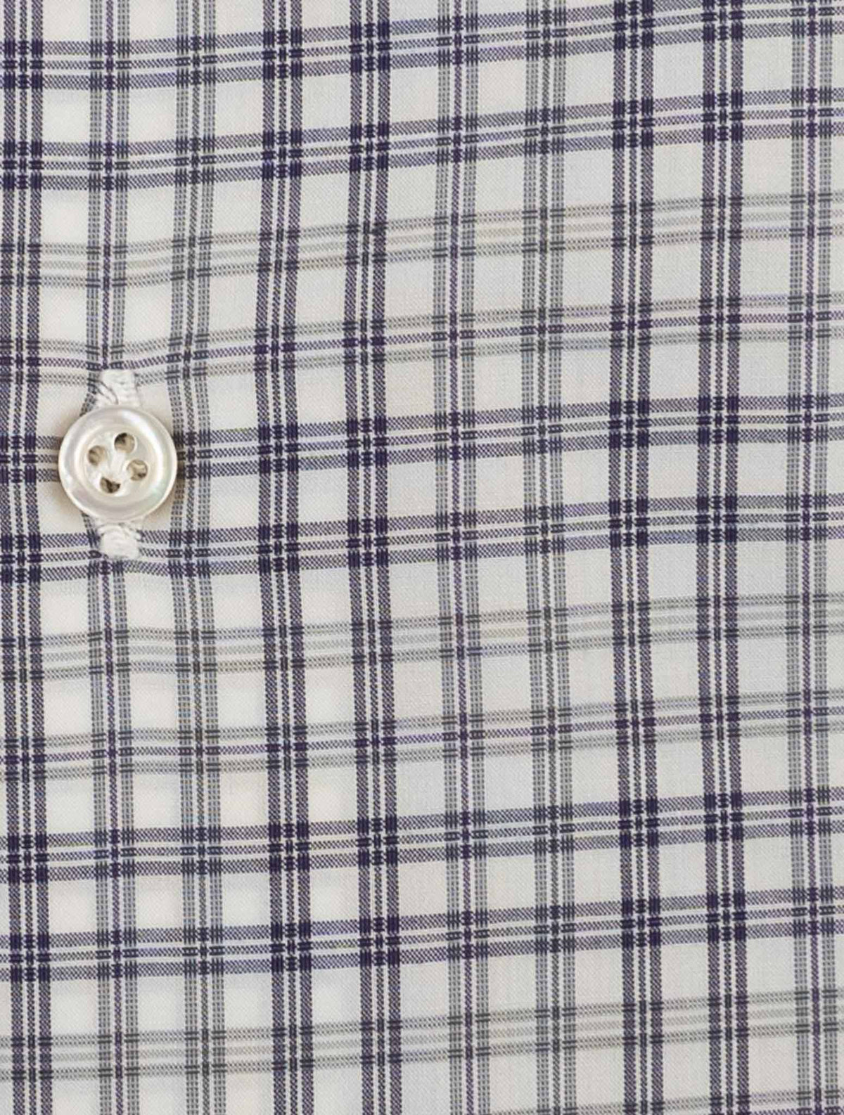 Isaia Blue White Cotton Shirt
