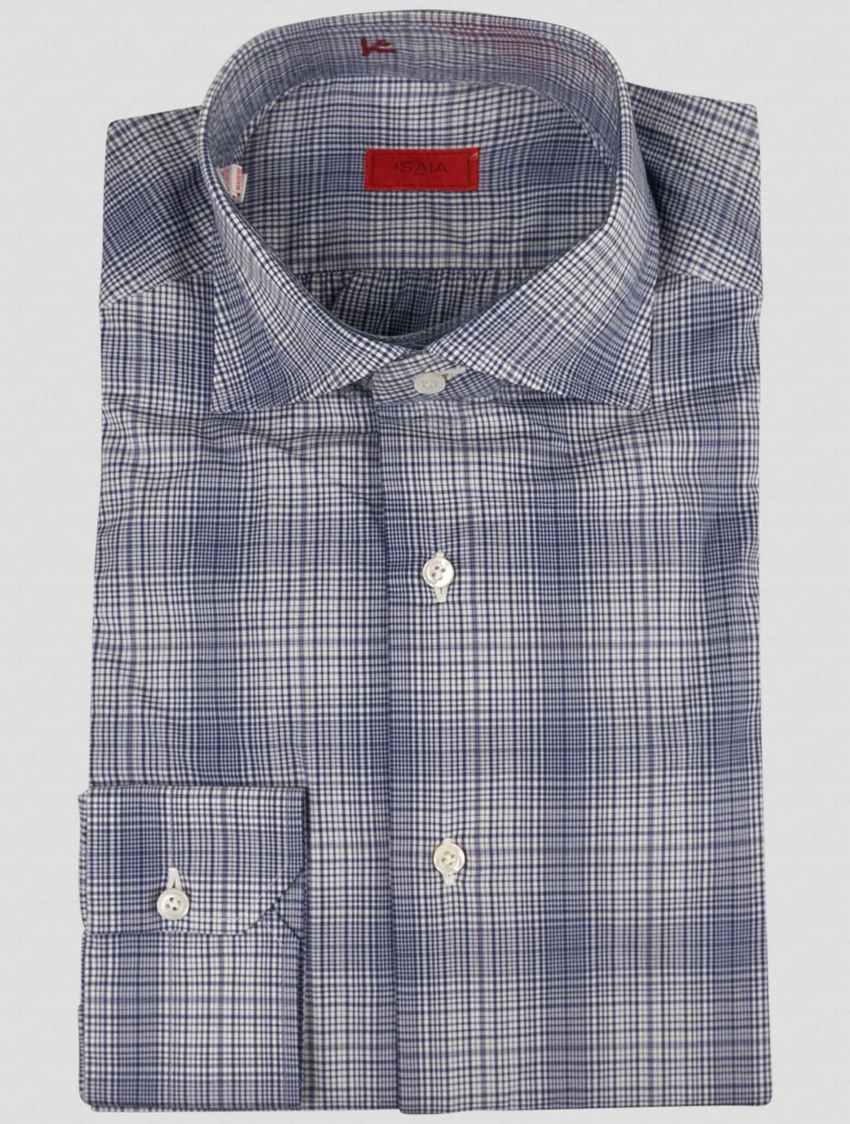 Isaia Blue White Cotton Shirt