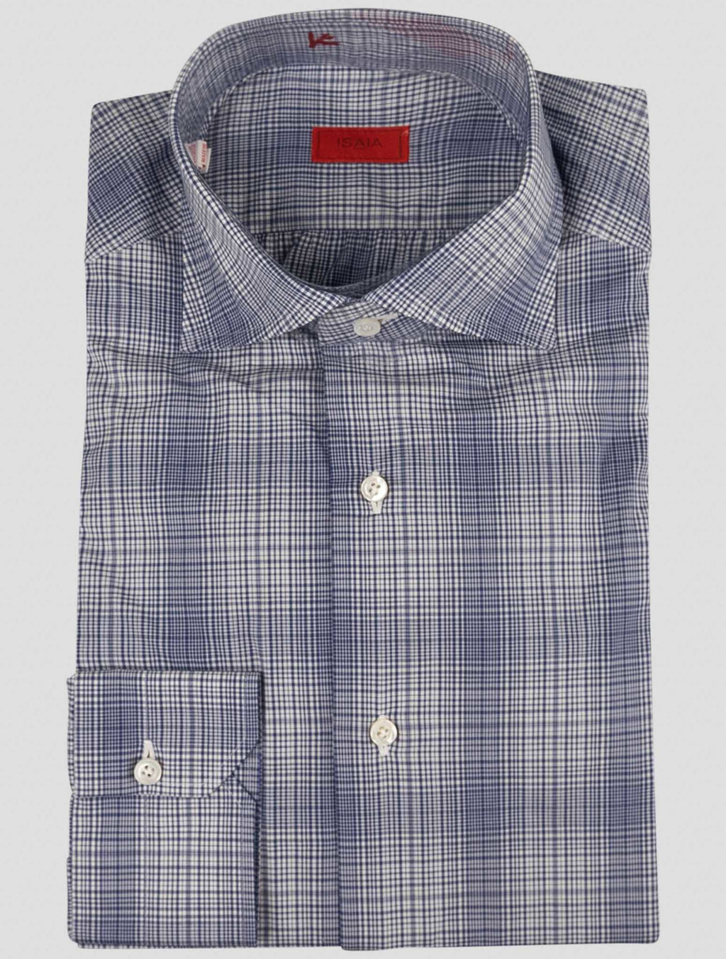 Isaia Isaia Blue White Cotton Shirt Blue / White 000