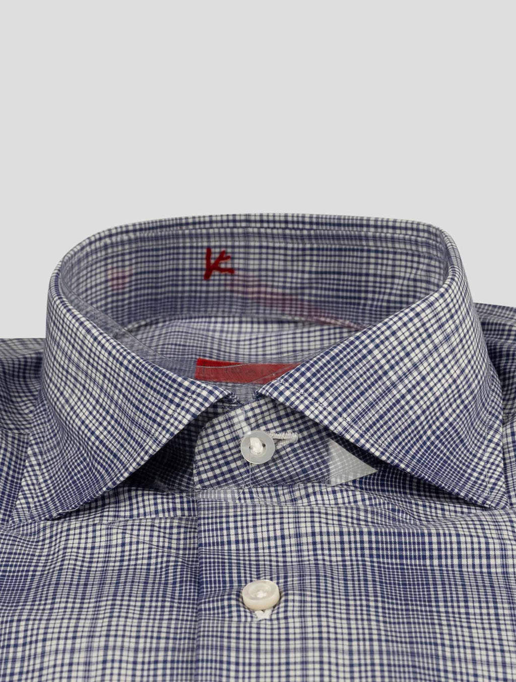 Isaia Isaia Blue White Cotton Shirt Blue / White 001