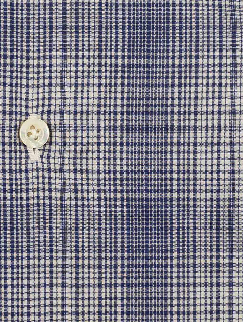 Isaia Blue White Cotton Shirt