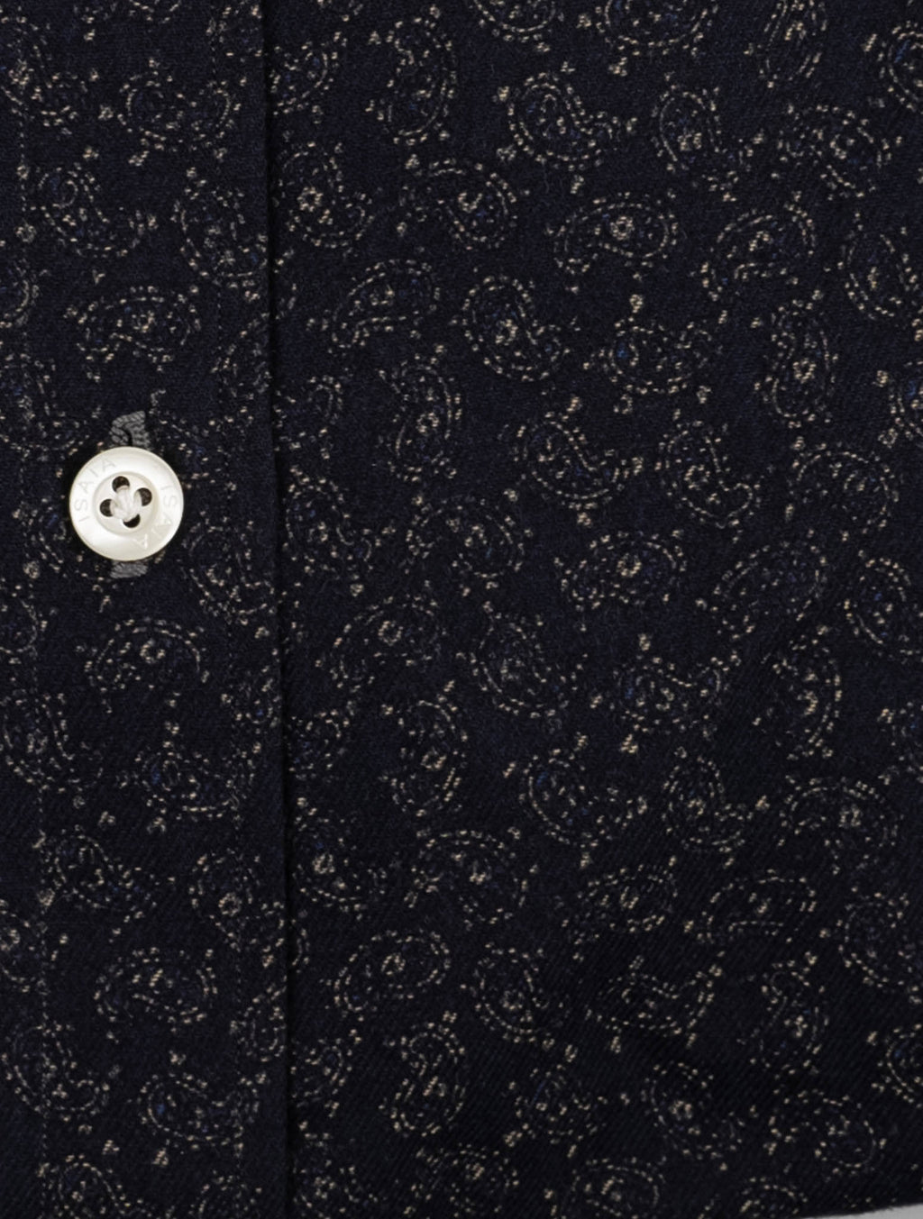 Isaia Dark Blue Cotton Shirt