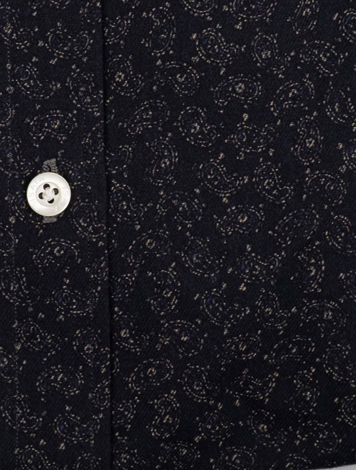 Isaia Dark Blue Cotton Shirt