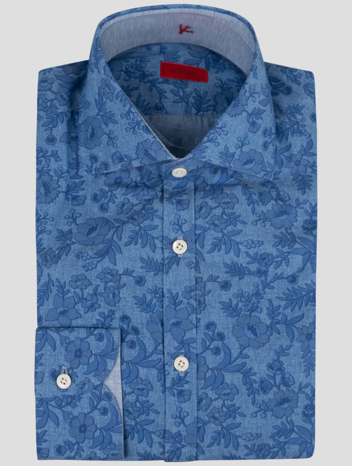 Isaia Blue Cotton Shirt