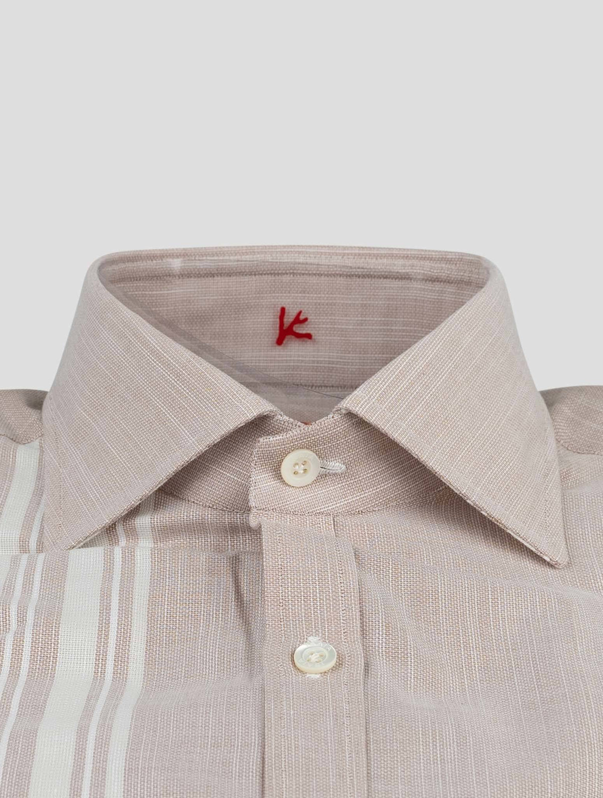 Isaia Isaia Taupe Cotton Shirt Taupe 001